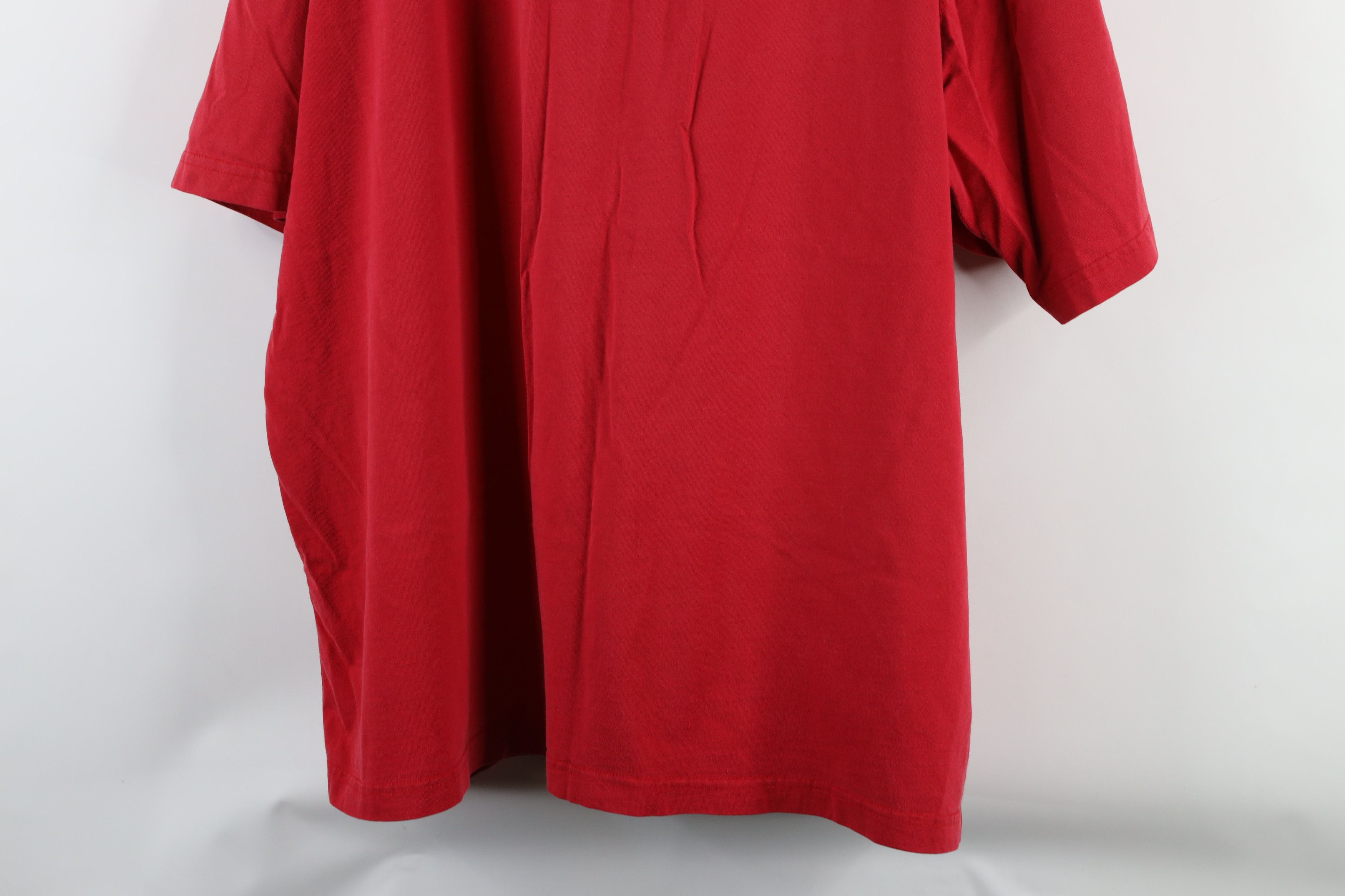 Vintage Vintage 90s Streetwear Blank Heavyweight Pocket T-Shirt Red Size US XXL / EU 58 / 5 - 14 Thumbnail