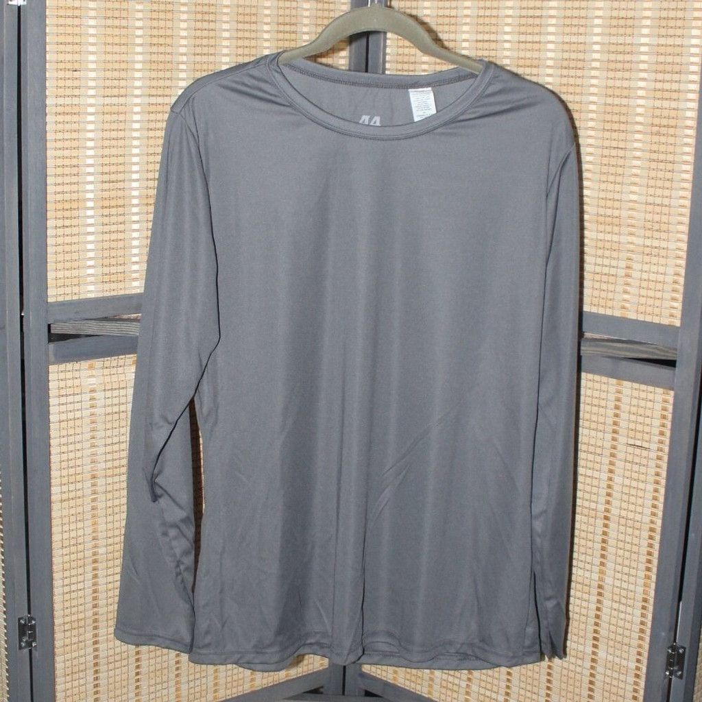 Other A4 Graphite Long Sleeve Performance Crew Tee Size XXL / US 16-18 / IT 52-54 - 1 Thumbnail