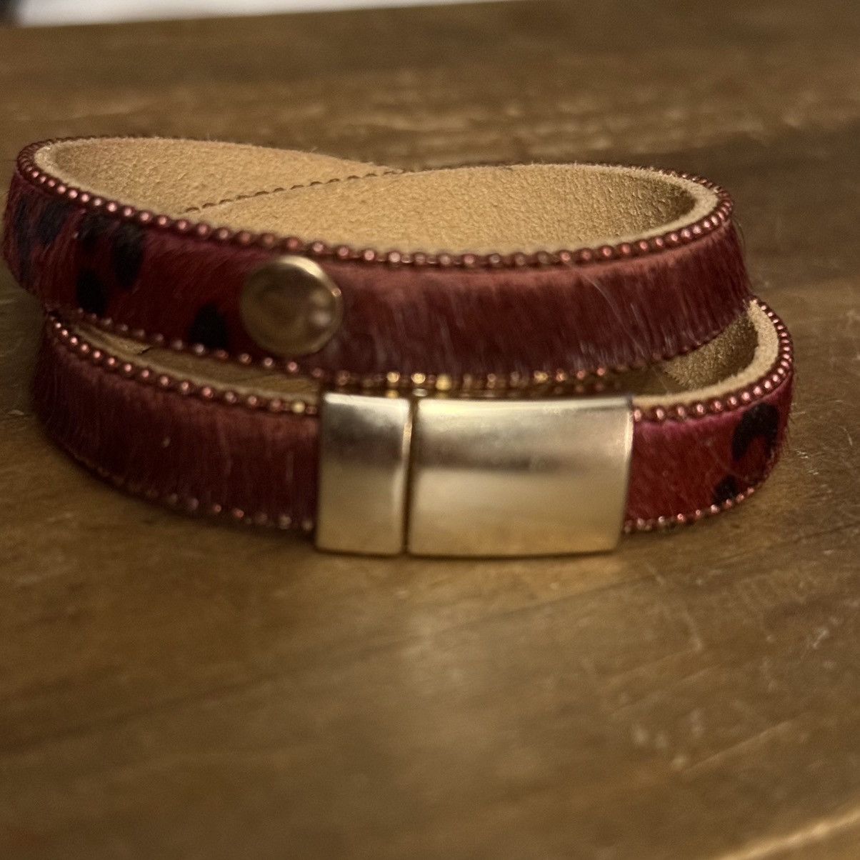 Other Leopard print leather fur wrap bracelet Size ONE SIZE - 3 Thumbnail