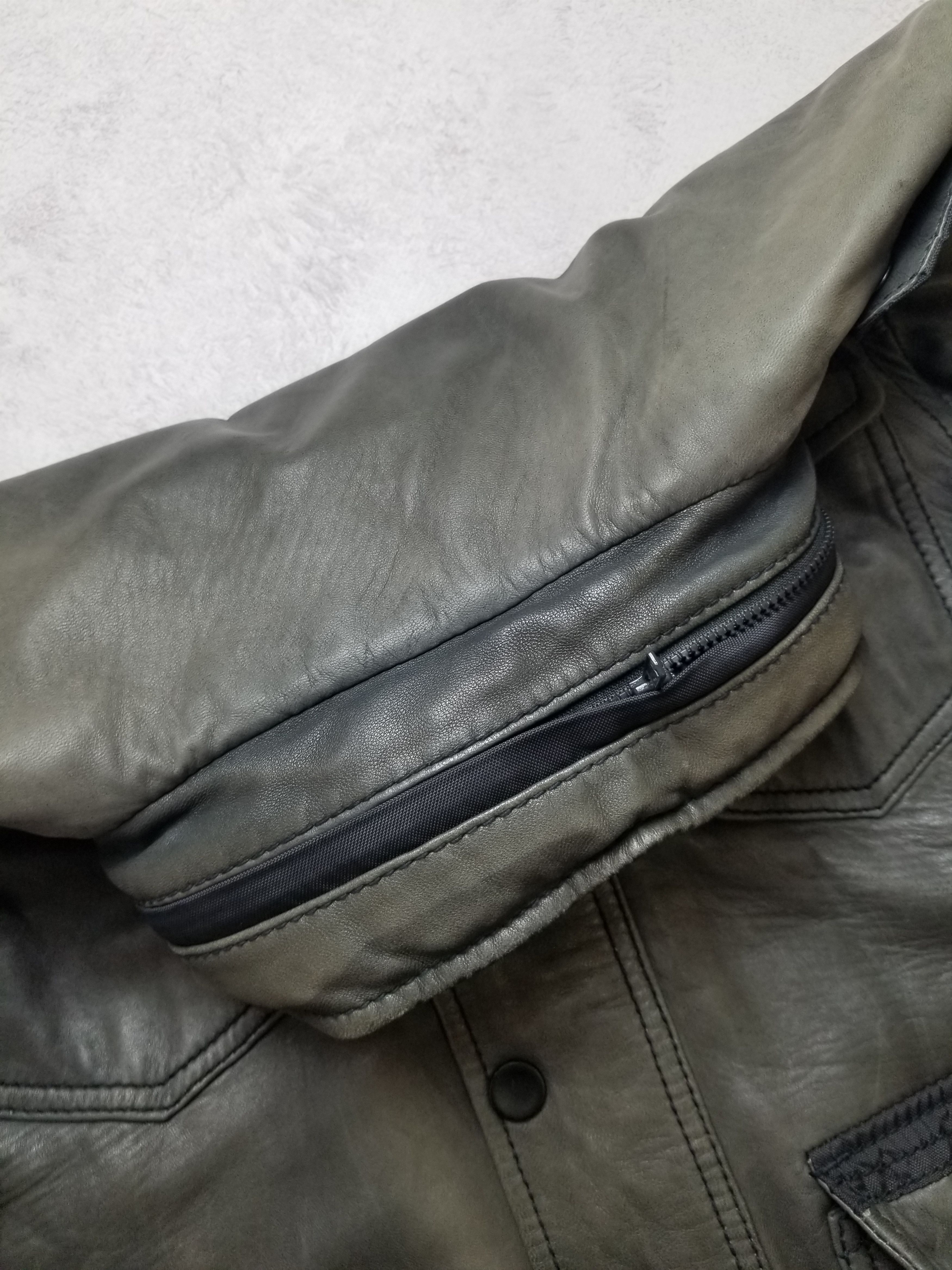 Diesel Diesel 100% Lamb Leather Biker Moto Style Hoodie Jacket Size US L / EU 52-54 / 3 - 13 Thumbnail