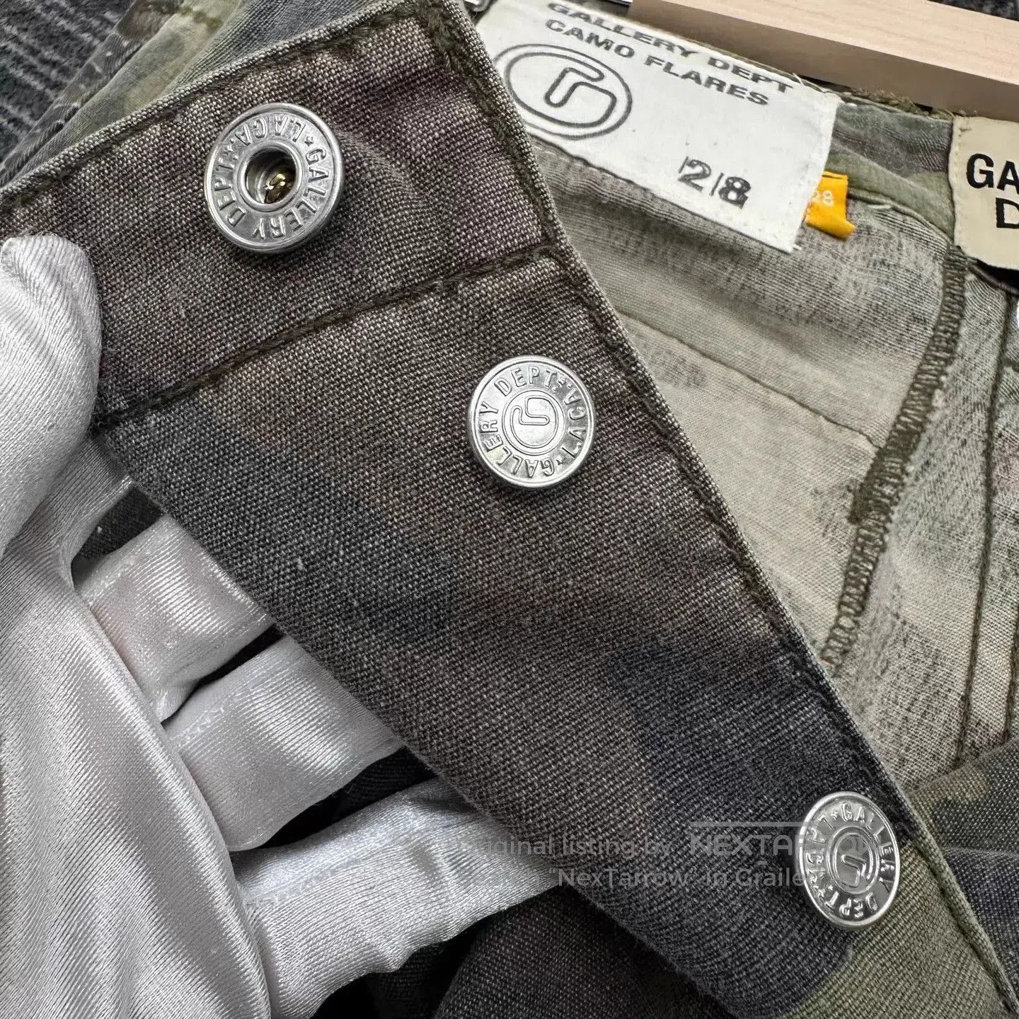 Gallery Dept. Green Camo Cargo Pants w/ Paint Splatter Size 28. Size US 28 / EU 44 - 7 Thumbnail