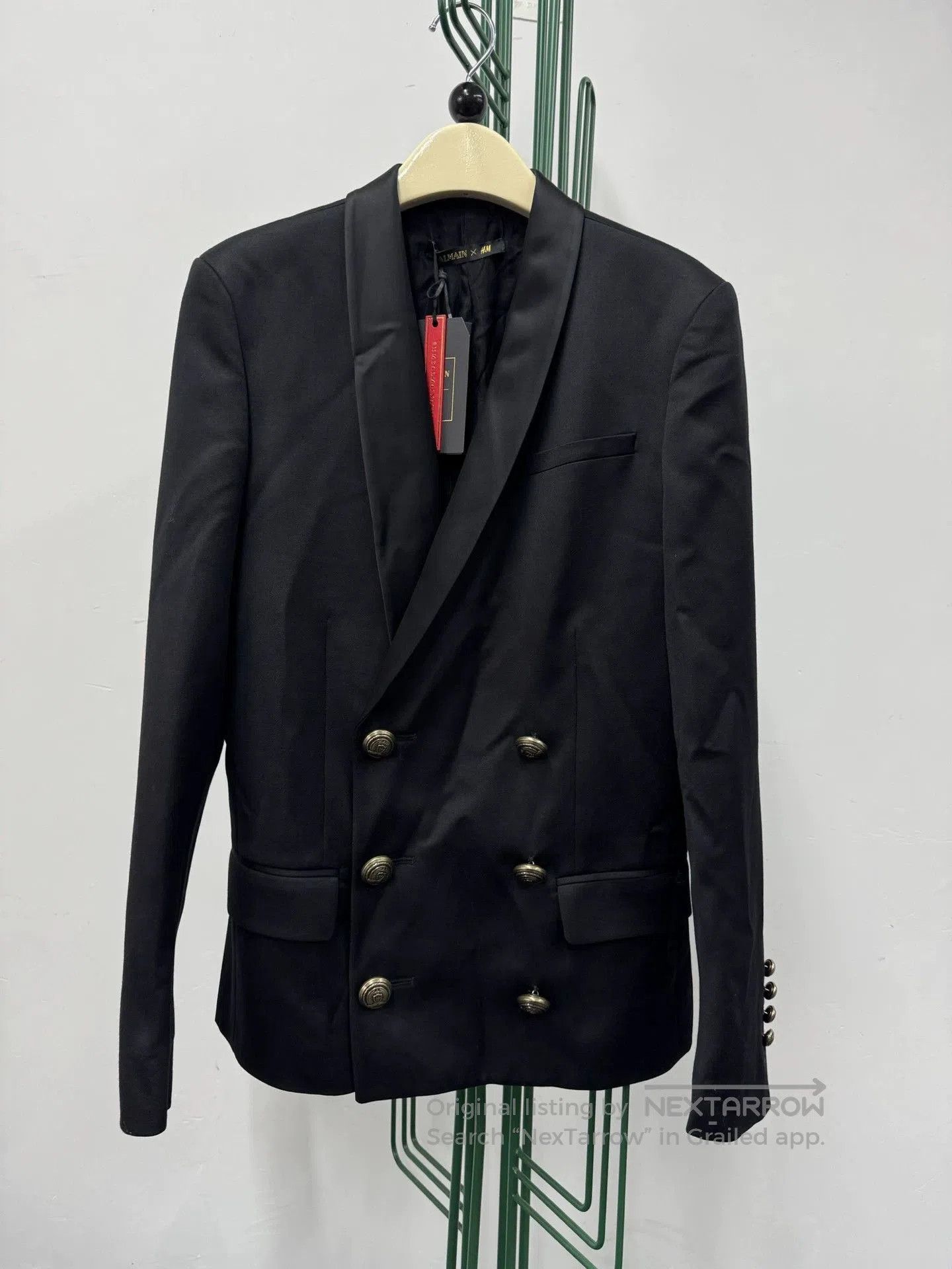Balmain Balmain x H&M Wool Double-Breasted Blazer. Size US M / EU 48-50 / 2 - 1 Thumbnail