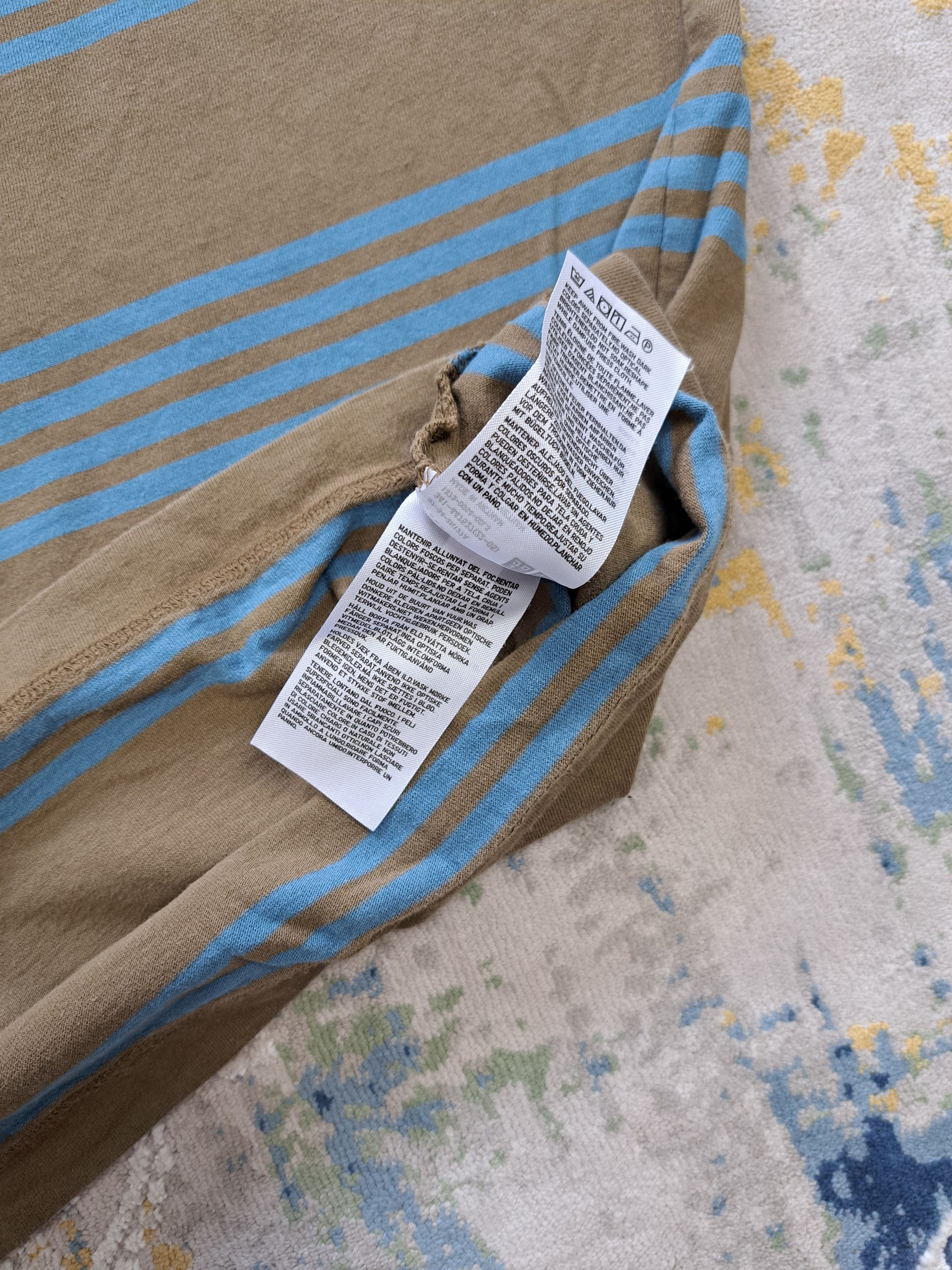 Uniqlo Uniqlo U Boxy Fit Striped Tee Japan College Rugby Size US XL / EU 56 / 4 - 5 Thumbnail