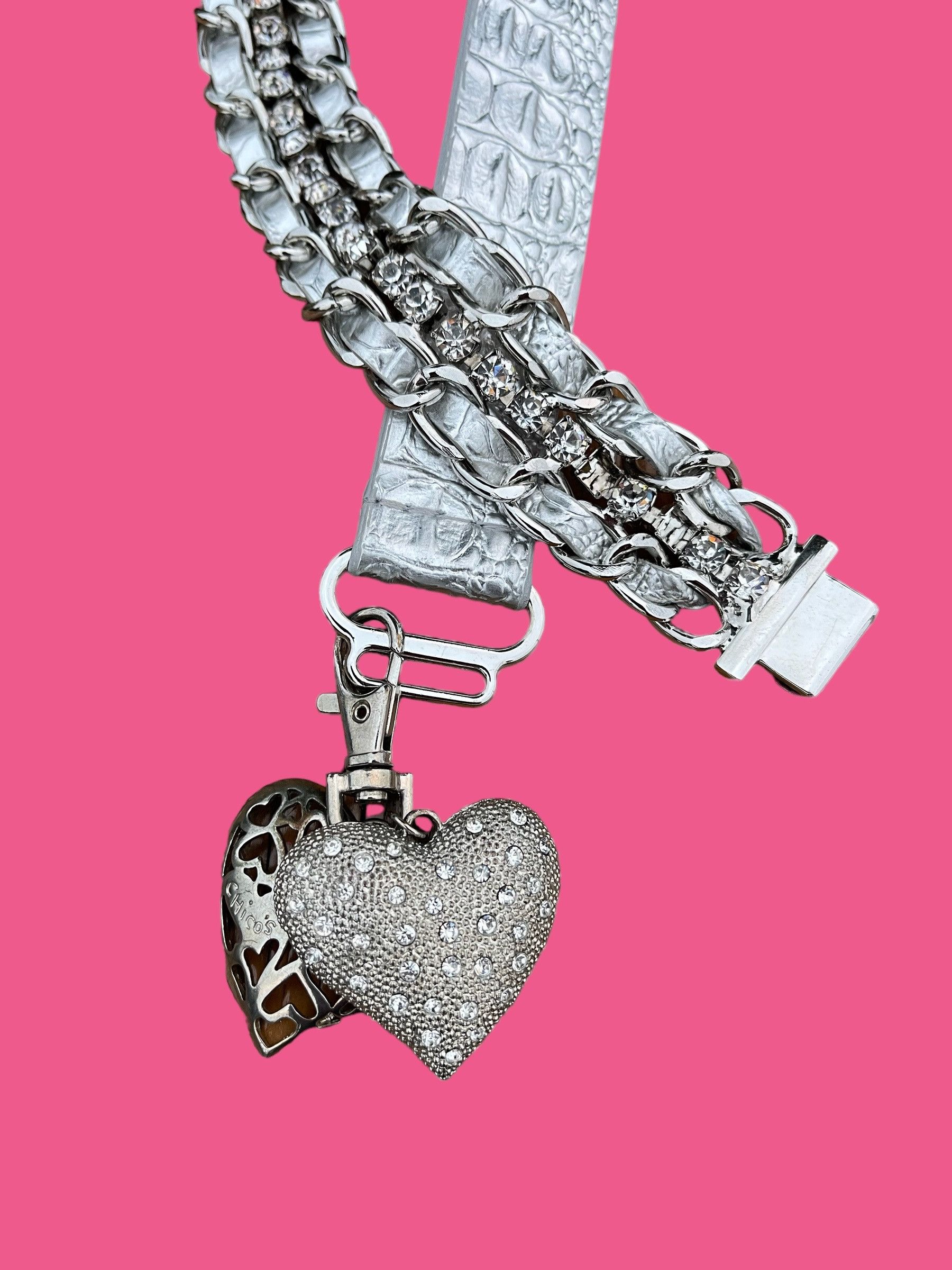 Y2K Silver Heart Belt (S/M) main image 0