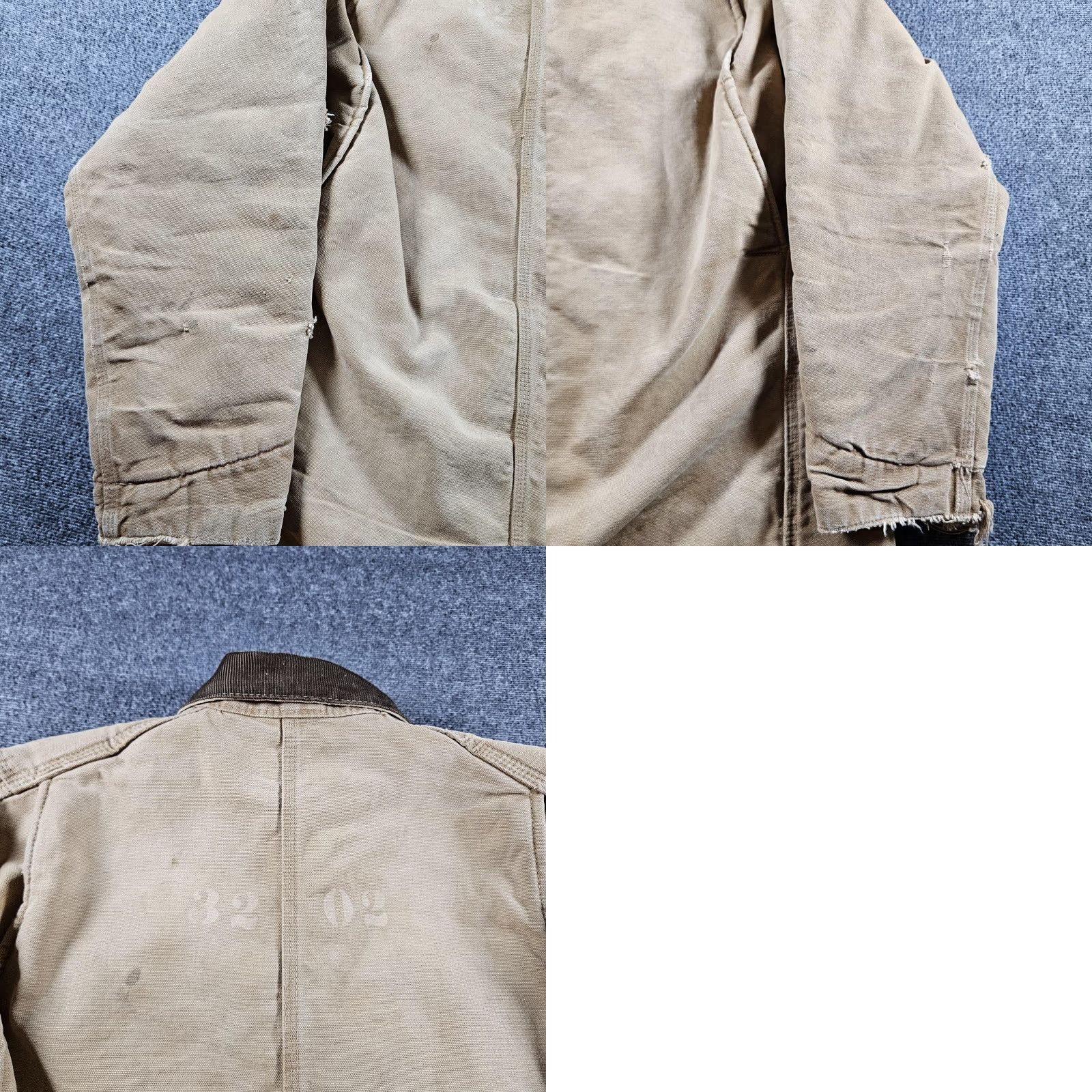 VINTAGE Carhartt Jacket Coat 42L Brown Duck Chore Insulated Lined 80s Workwear Mens Jacket