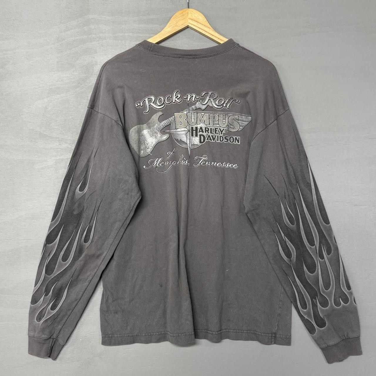 Harley Davidson Harley Davidson Long Sleeve Flame Y2K Crazy Shirt Large Size US L / EU 52-54 / 3 - 3 Thumbnail