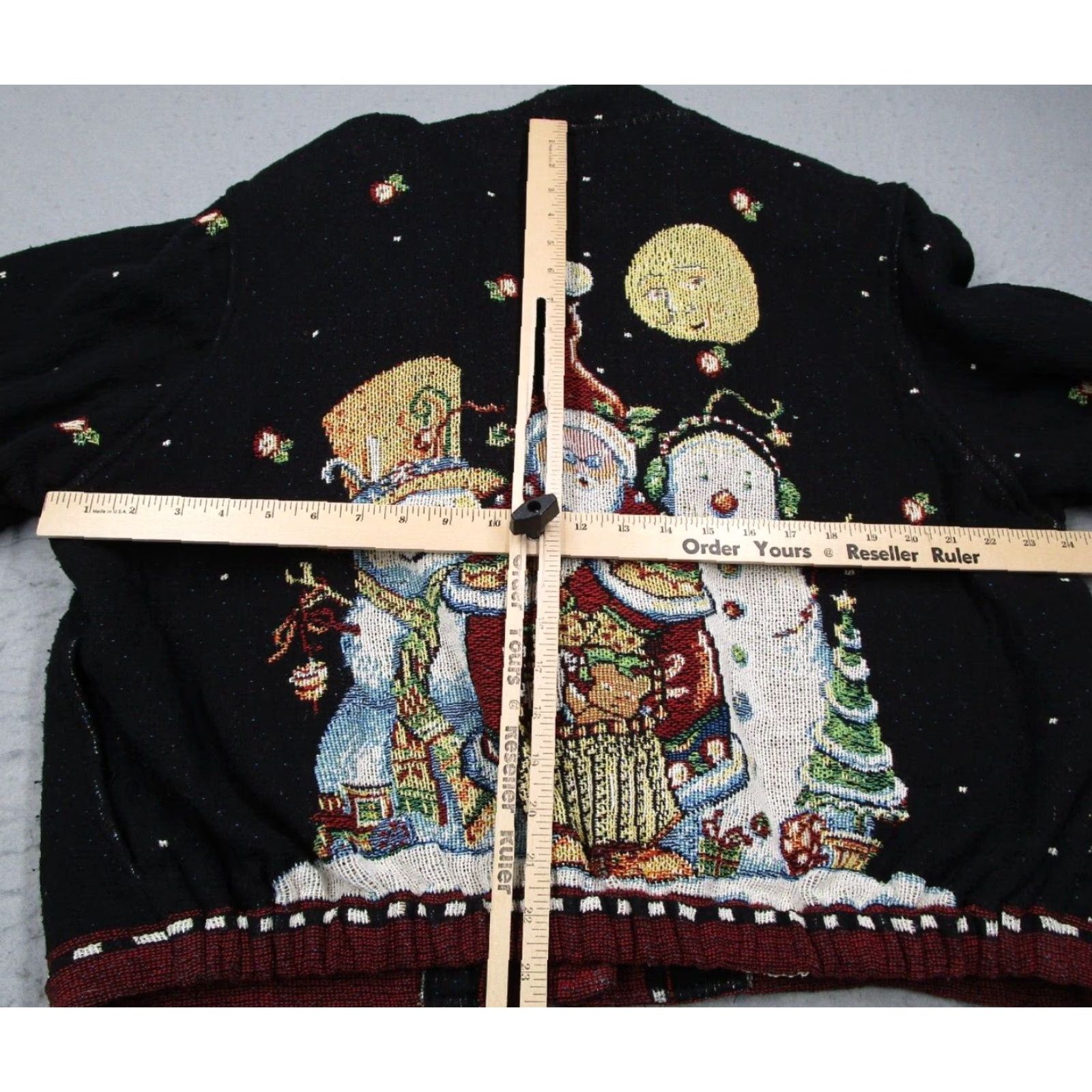 PONY VINTAGE Painted Pony Sweater Women Large Black Holiday Tapestry 90s Size L / US 10 / IT 46 - 6 Thumbnail