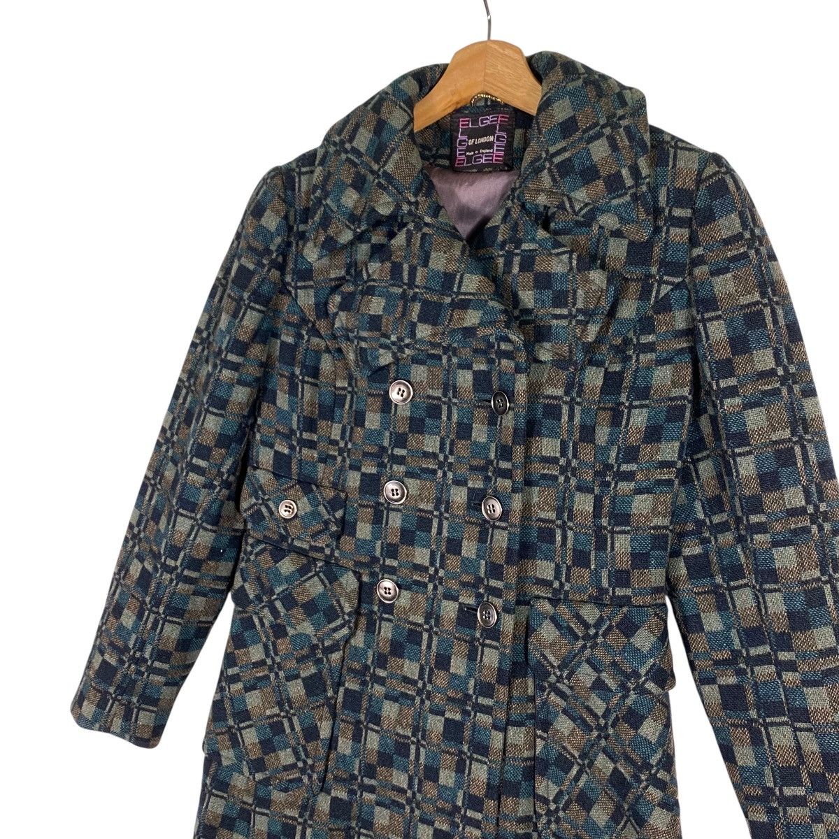 Other Vintage 60s Elgee Of London Wool Long Button Jacket Size M / US 6-8 / IT 42-44 - 5 Thumbnail