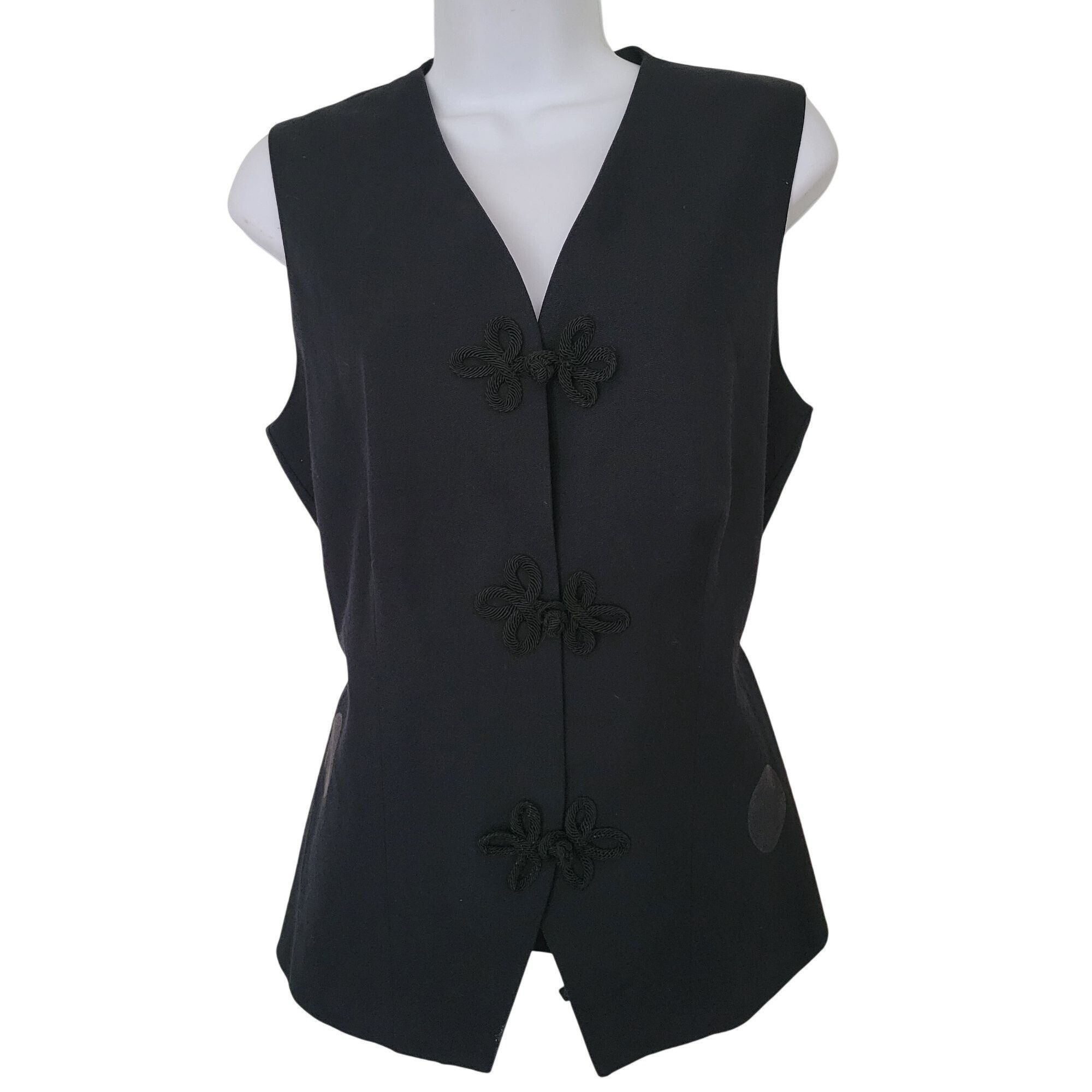 Brooks Brothers Brooks Brothers Black Sleeveless Vest Frog Closures 6 Preppy Size M / US 6-8 / IT 42-44 - 1 Thumbnail