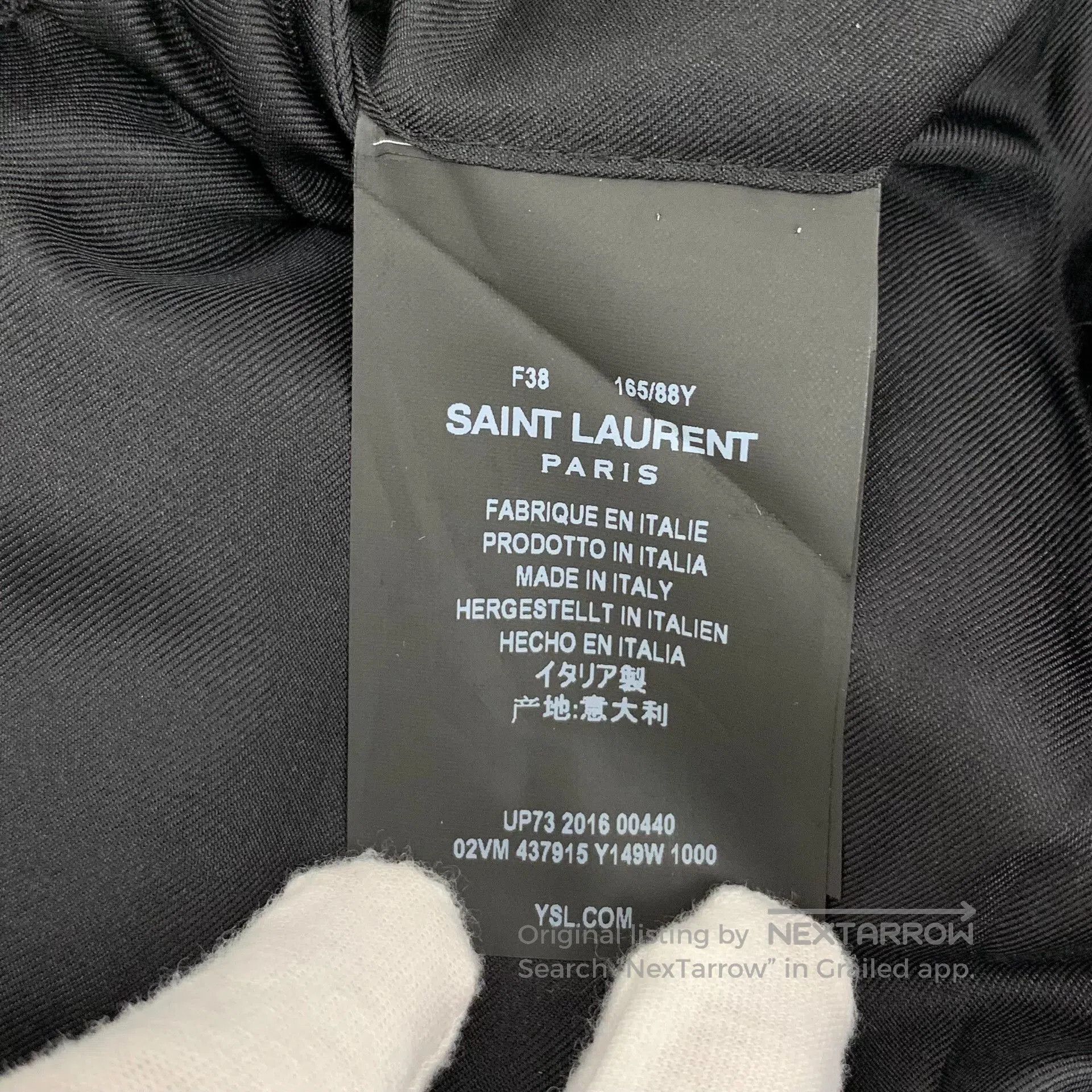 Saint Laurent Paris Saint Laurent Black Wool Blazer. Size S / US 4 / IT 40 - 6 Thumbnail