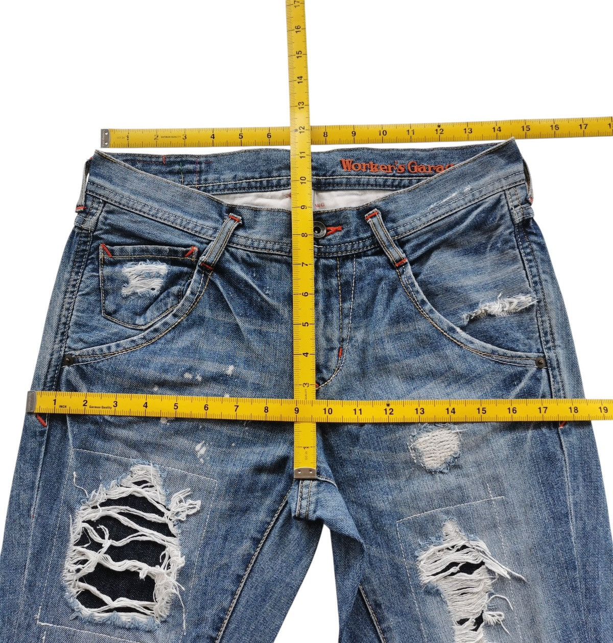 Kapital Ripped Distressed Worker’s Garage Jeans Size 29" - 8 Thumbnail