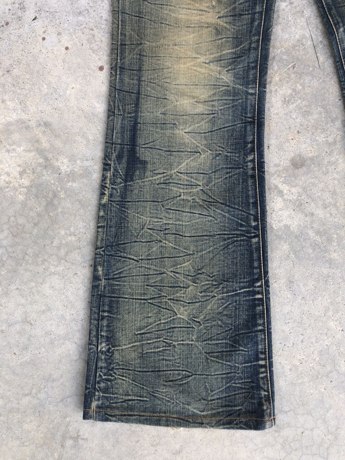 Japanese Brand Japanese Algate Flared Jeans Mud Wash Distressed Jeans Size US 32 / EU 48 - 6 Thumbnail