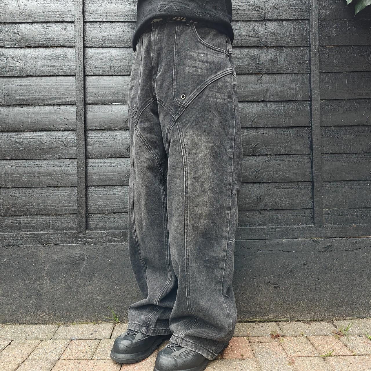 Other Black Wide Leg Panelled Fade Denim Size US 32 / EU 48 - 1 Thumbnail