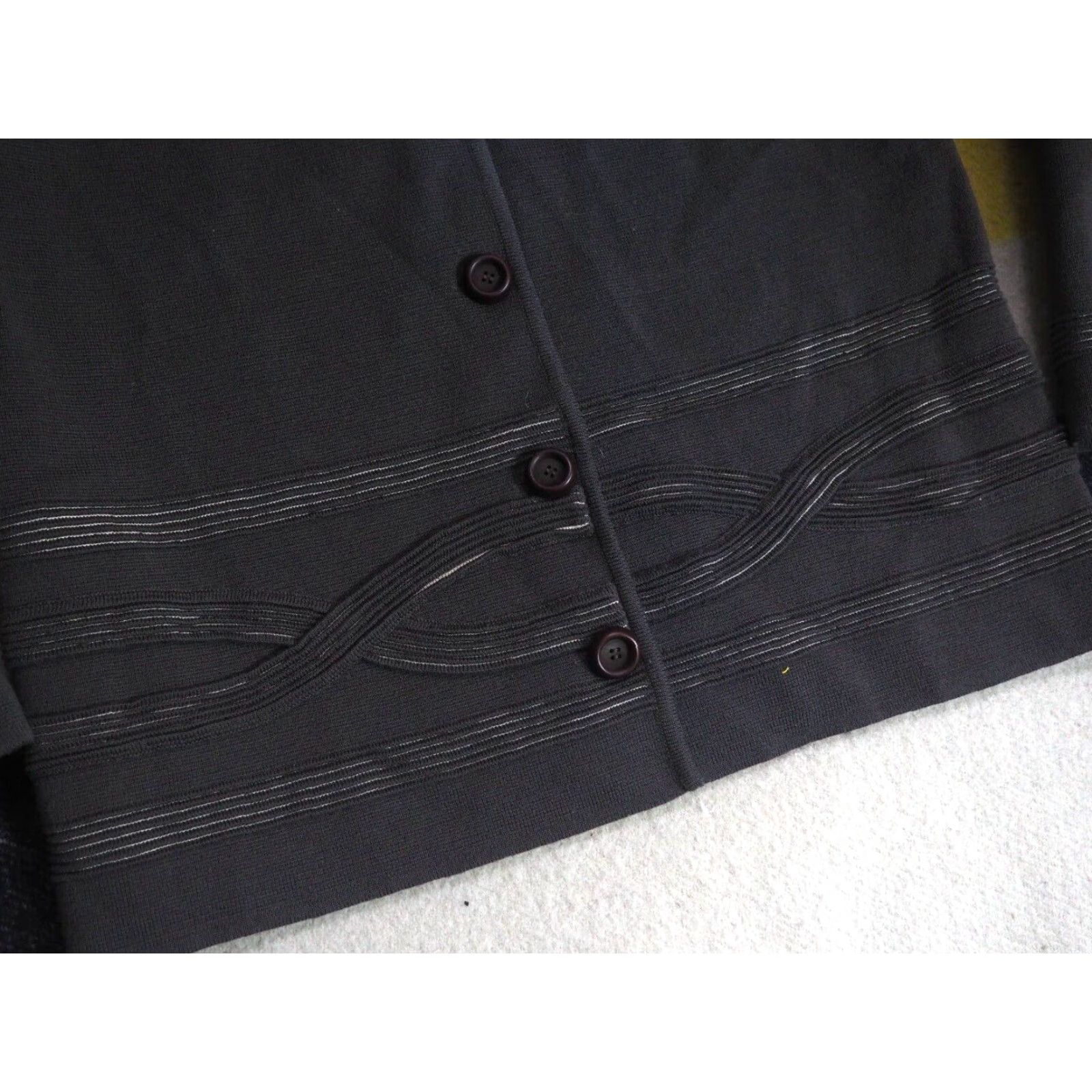 Vintage VINTAGE Alna Cardigan Sweater Brown 100% Wool S M 1970s Mod GoGo Italy Mens Women Girls Boys Size S / US 4 / IT 40 - 3 Thumbnail
