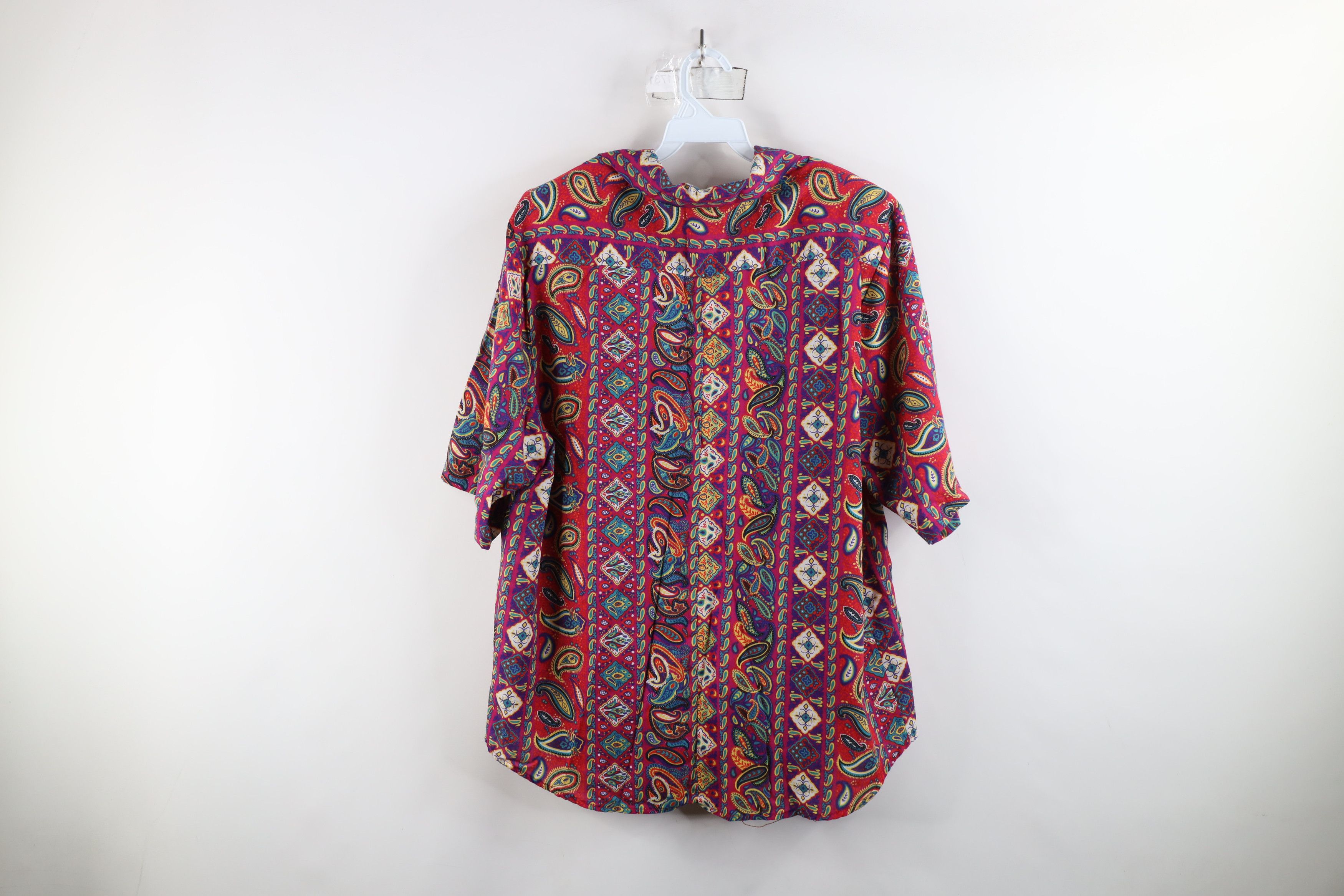 Vintage Vintage 90s Streetwear Paisley Camp Collar Button Shirt USA Size XL / US 12-14 / IT 48-50 - 8 Thumbnail
