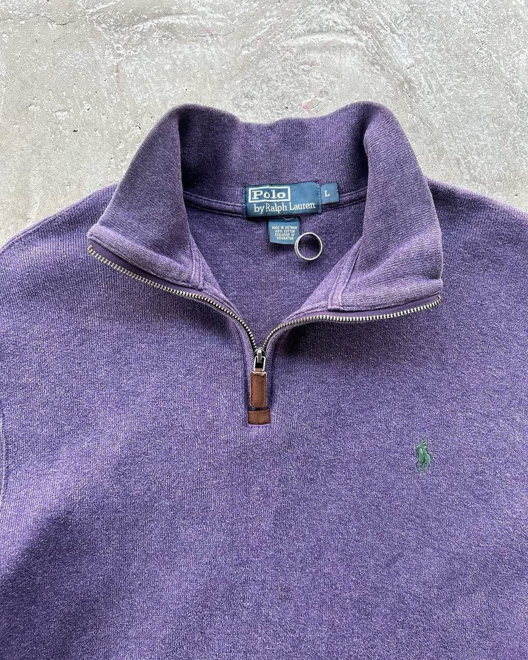 Polo Ralph Lauren × Vintage Y2k Polo By Ralph Lauren Quarter Zipper Sweatershit Size US L / EU 52-54 / 3 - 3 Thumbnail