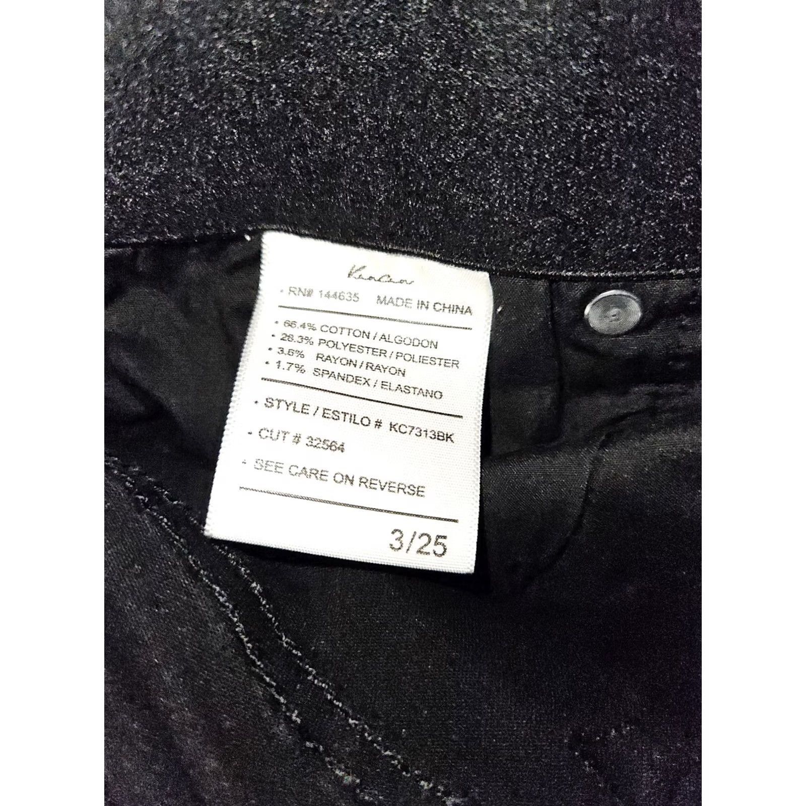 Vintage Kancan Skinny Ankle Jeans Juniors 3/25 Black Mid Rise Polka Dot Preppy Casual Girls 成年? Size 26" / US 2 / IT 38 - 3 Thumbnail