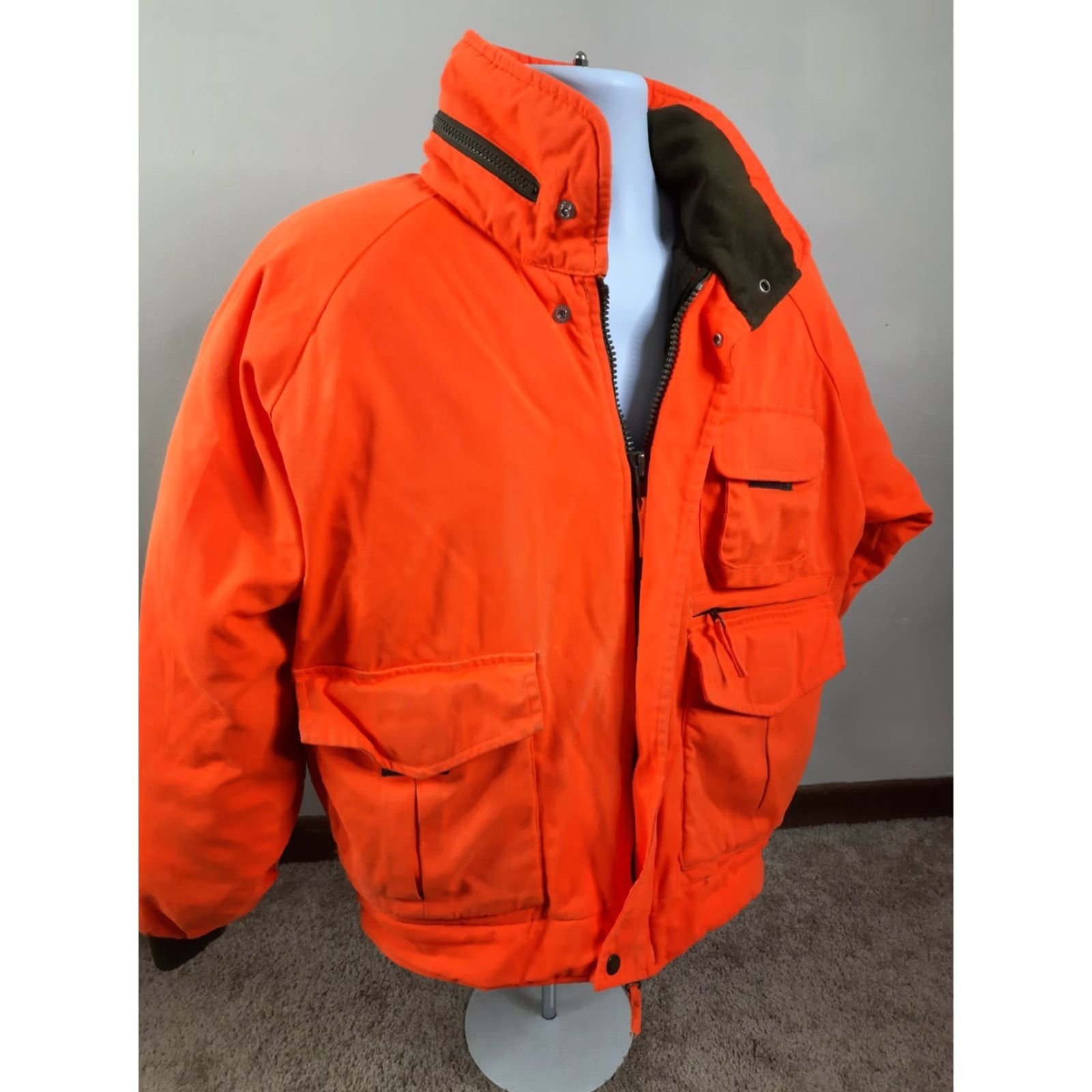 Vintage VINTAGE Trail Stalker Blaze Orange Zip Snap Up Hunting Coat Insulated Jacket Men Medium Size US M / EU 48-50 / 2 - 7 Thumbnail