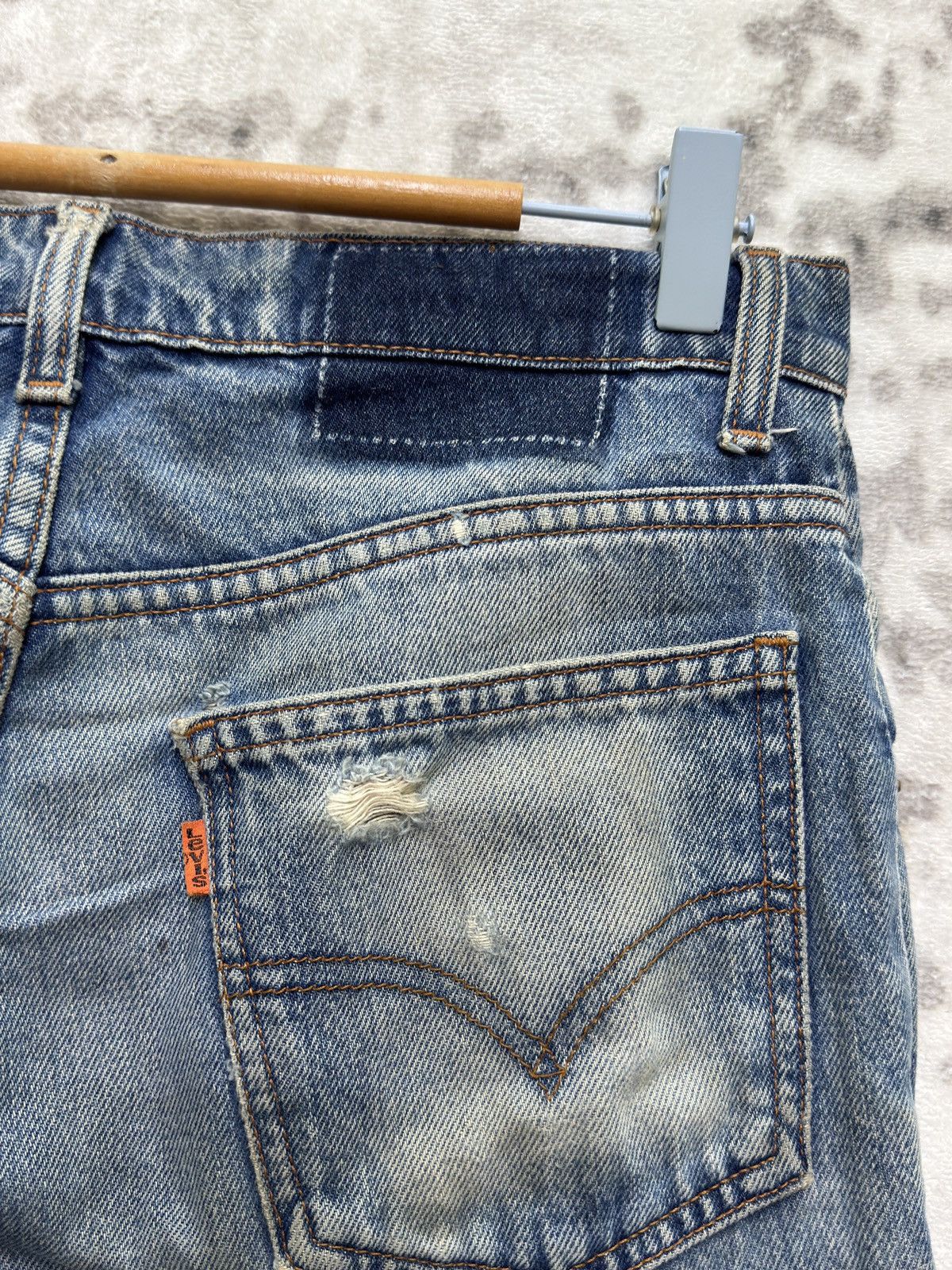 Levi's Levi’s Orange Tab 606 Grunge Distressed Straight Leg Denim Size US 29 - 14 Thumbnail