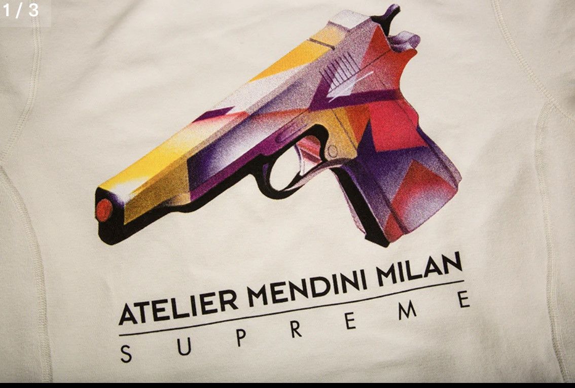 SUPREME MENDINI GUN HOODED SWEATSHIRT 