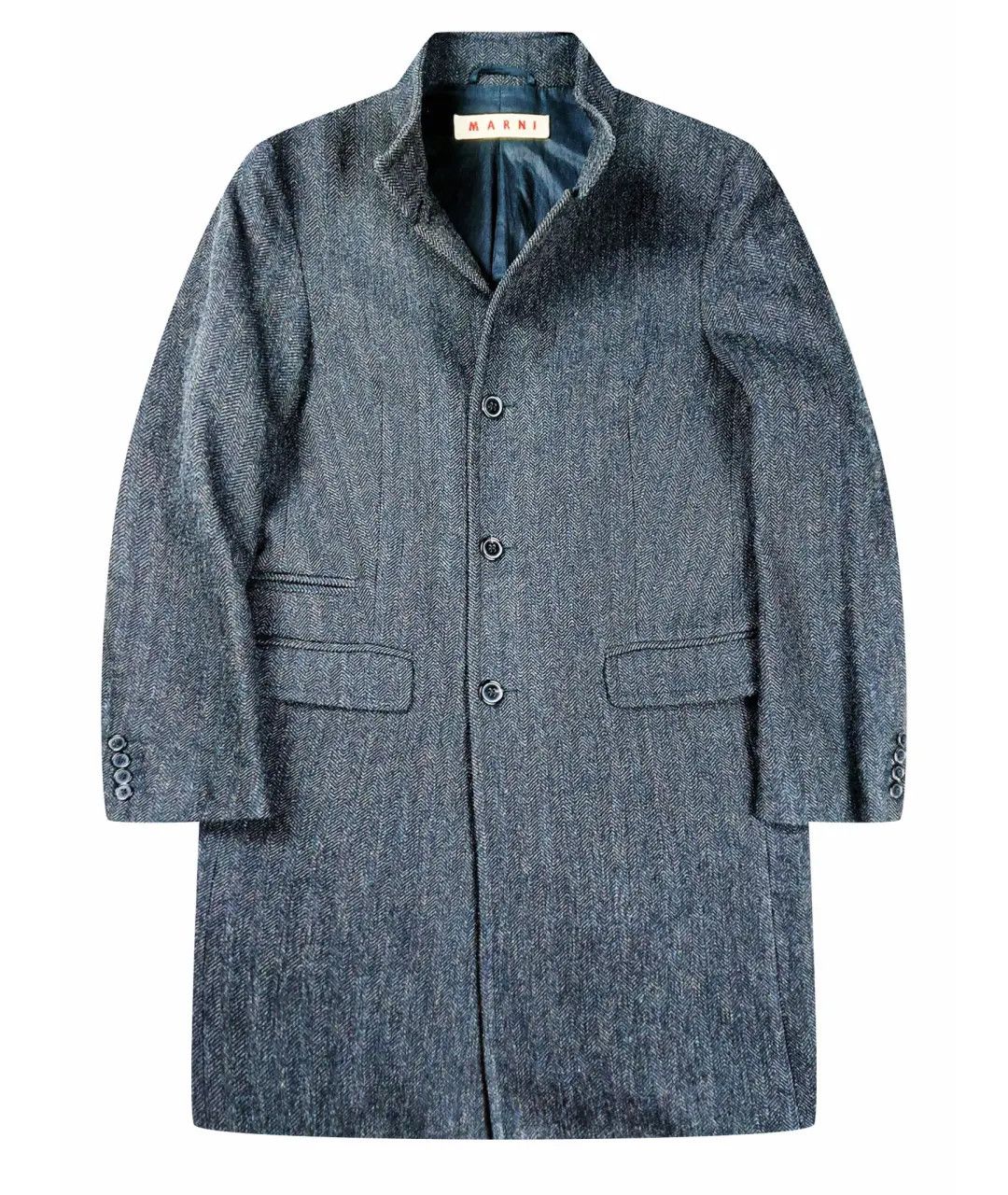 image of Marni Wool Tweed Coat in Grey, Men's (Size Small)