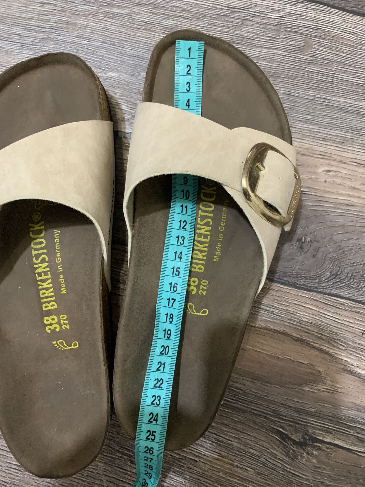 Birkenstock Birkenstock Madrid Big Buckle Women’s Nubuck Leather Slides Size US 8 / IT 38 - 7 Thumbnail