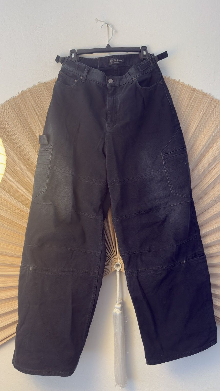 Balenciaga Balenciaga Wide Leg Washed Cargo Jeans Size US 30 / EU 46 - 1 Thumbnail