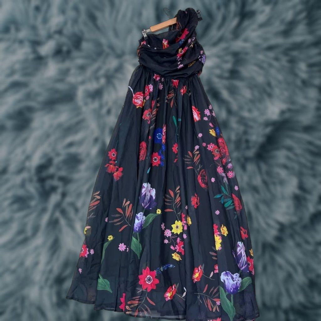 After Six Oc Order Plus Dress Womens One Shoulder Belted Floral A Line Size M See Pics Size M / US 6-8 / IT 42-44 - 1 Thumbnail