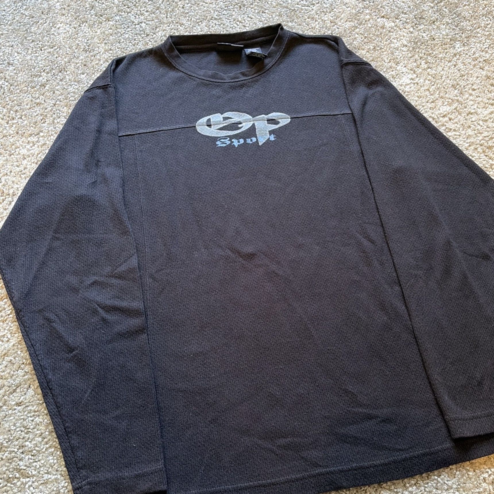 Ocean Pacific VINTAGE Ocean Pacific OP Sport Cyber Skate Surf Y2K 90s Long Sleeve Shirt Large Black Mens Size US L / EU 52-54 / 3 - 4 Thumbnail