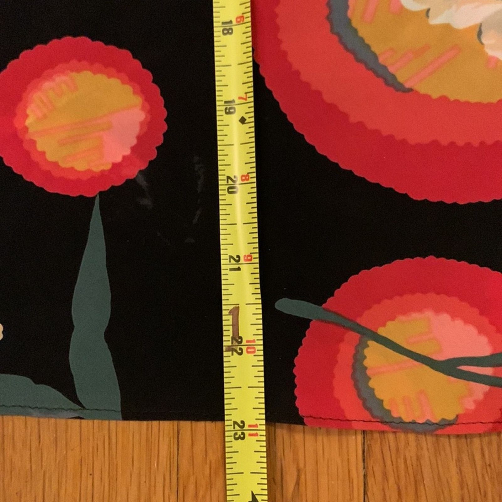 Vintage Floral cami camisole slip minidress art deco poppies Size S / US 4 / IT 40 - 8 Thumbnail