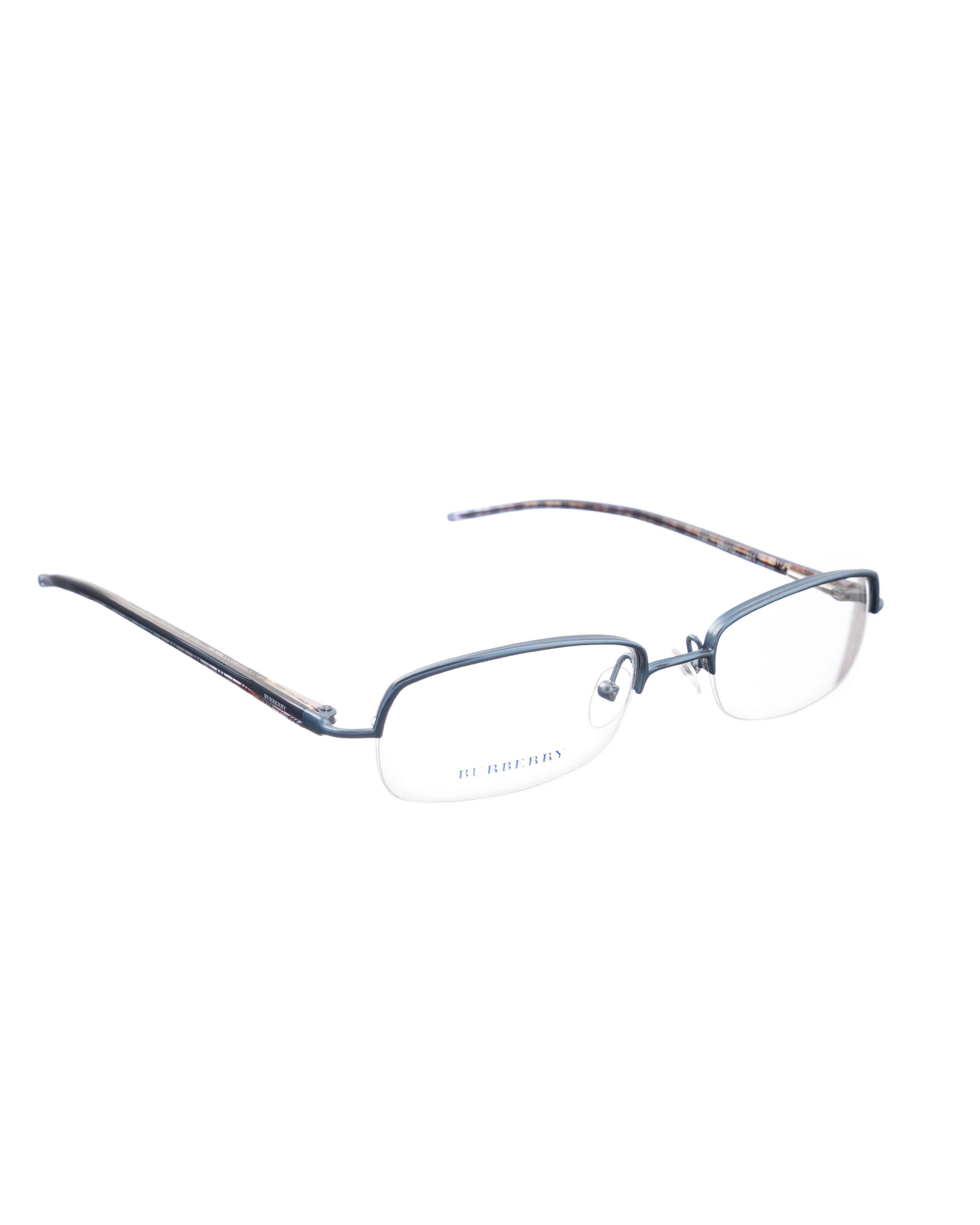 Burberry Burberry 90s Half Rimless Metalic Blue Glasses Size ONE SIZE - 2 Thumbnail