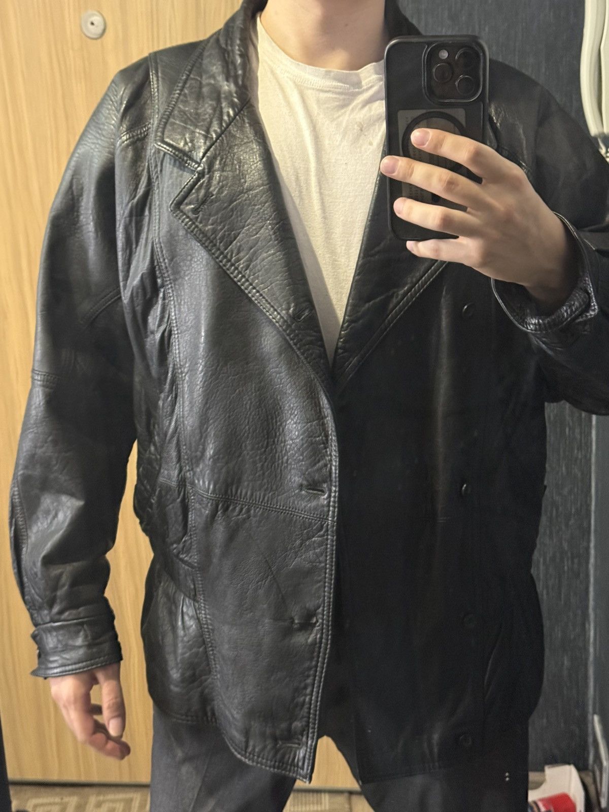 Yves Saint Laurent 90s YSL Leather Jacket Black Soft Vintage Rare Bomber Size US M / EU 48-50 / 2 - 23 Thumbnail