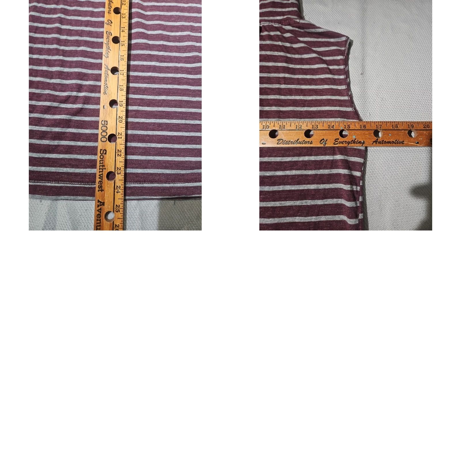 Aeropostale AeroPOSTALE Hoodie Mens XS Red Burgundy Gray Stripe Pullover Hooded Sleeveless Tank Top Size US XS / EU 42 / 0 - 8 Thumbnail