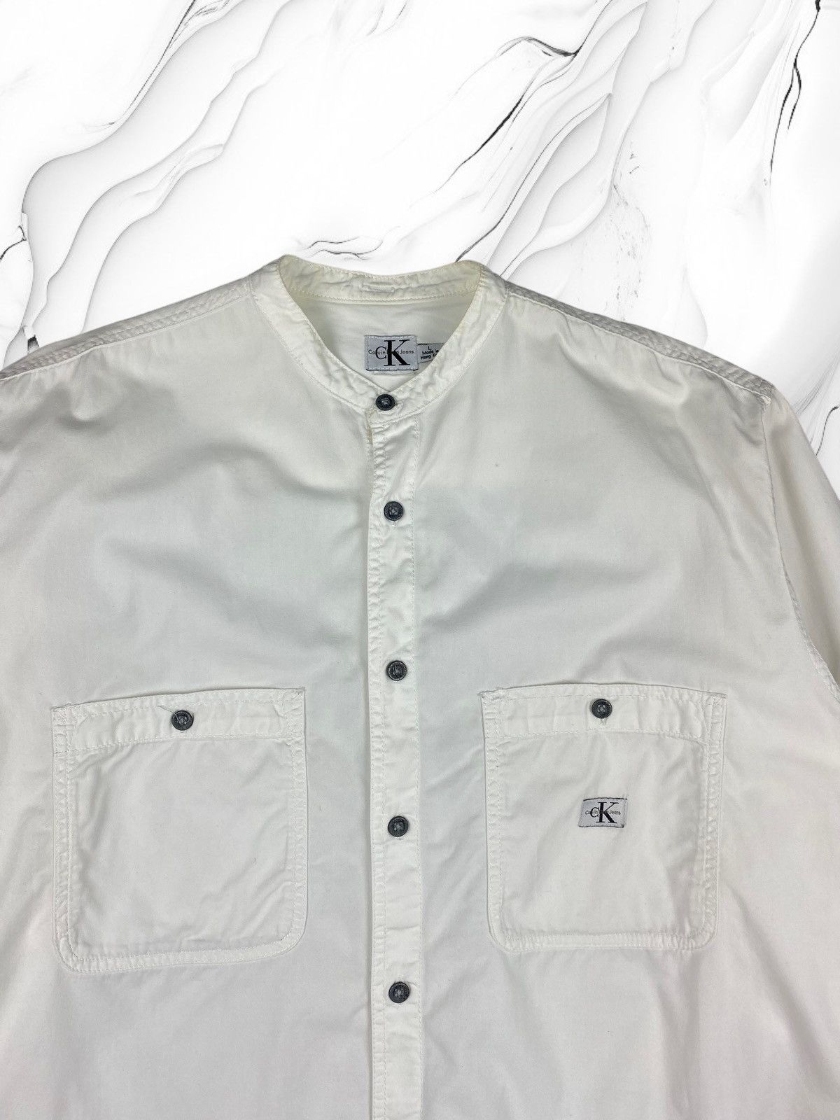 Calvin Klein × Vintage Vintage Calvin Klein Buttons Shirt Size L Size US L / EU 52-54 / 3 - 4 Thumbnail