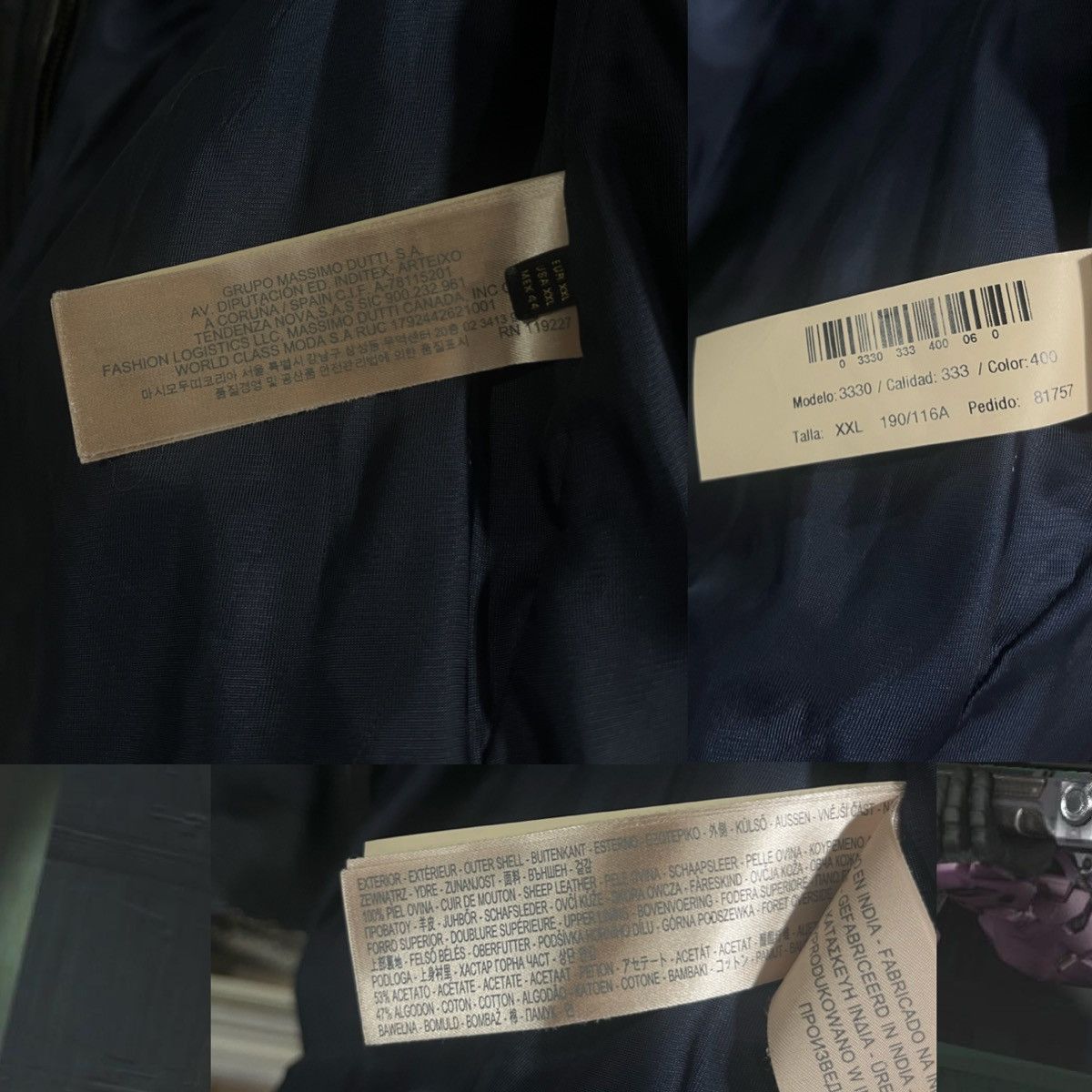 Massimo Dutti Dark Blue Rare Vintage Massimo Dutti Size US XXL / EU 58 / 5 - 8 Thumbnail