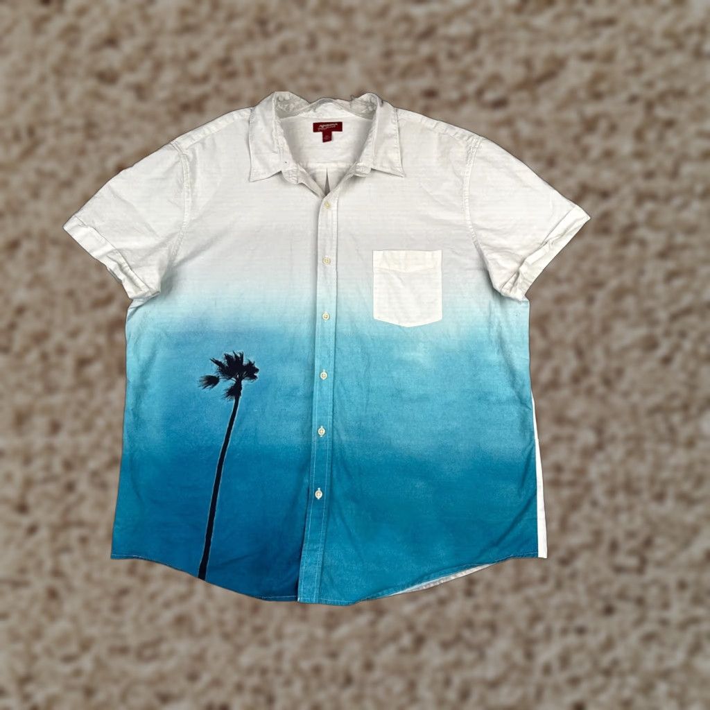 Vintage VINTAGE Arizona Jeans Shirt Men 2XL White Hawaiian Cotton Pocket Floral Button-Up Short Sleeve Casual Size US XXL / EU 58 / 5 - 1 Thumbnail
