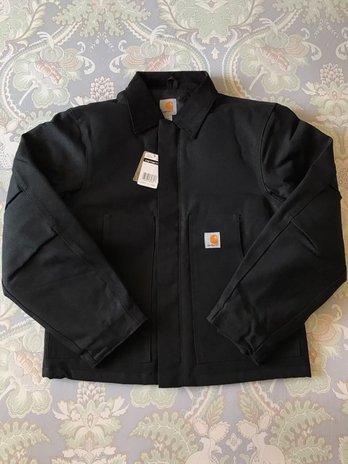 Carhartt Carhartt J002 Black Canvas Work Jacket Size US S / EU 44-46 / 1 - 1 Thumbnail