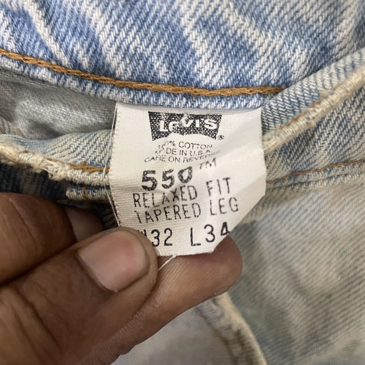 Levi's Vintage 90s Levis Lot550 Distressed Denim Jeans Size US 31 - 5 Thumbnail