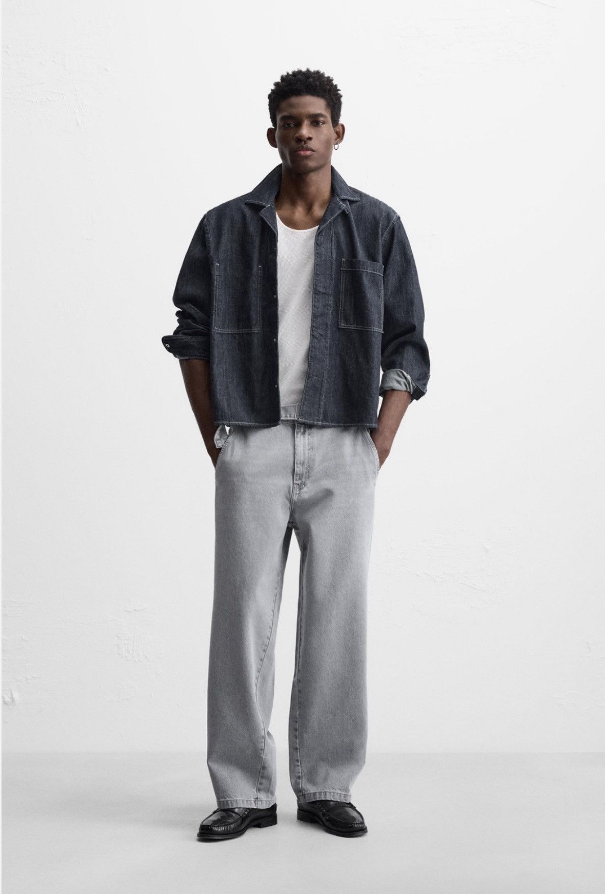 Jaded London Baggy Gray Zara Denim Jeans Size US 32 / EU 48 - 1 Thumbnail