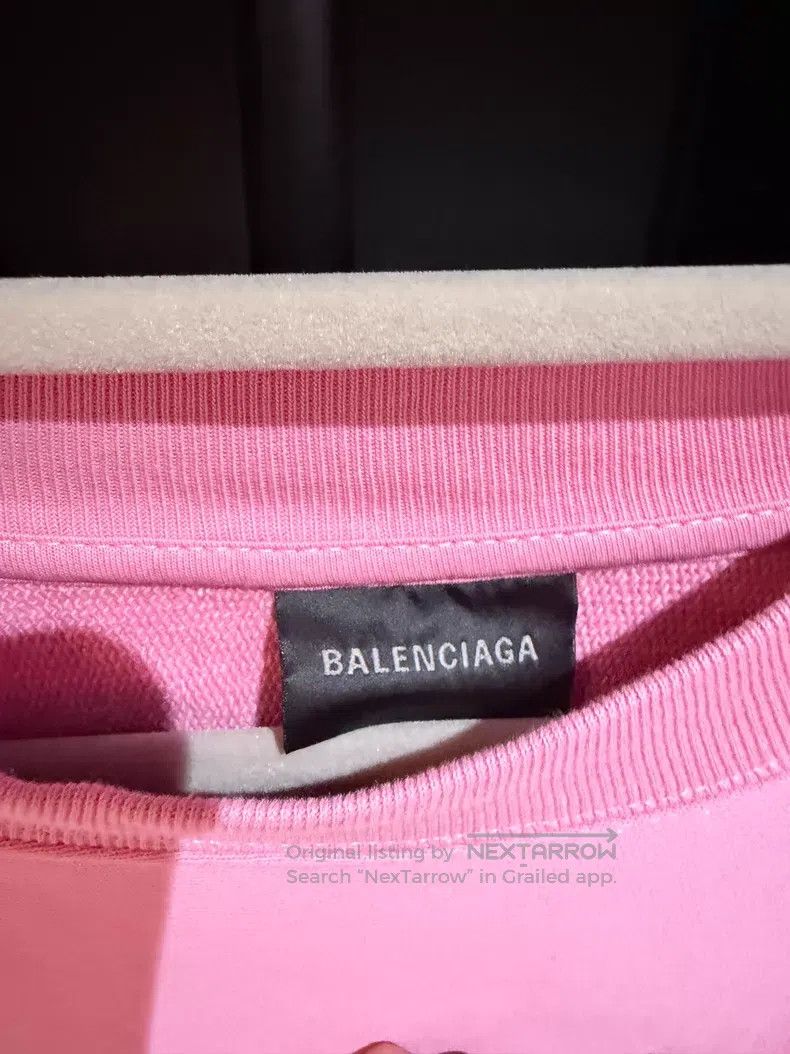 Balenciaga Balenciaga Pink Multi-Element Full-Print Logo Sweatshirt Size US L / EU 52-54 / 3 - 6 Thumbnail