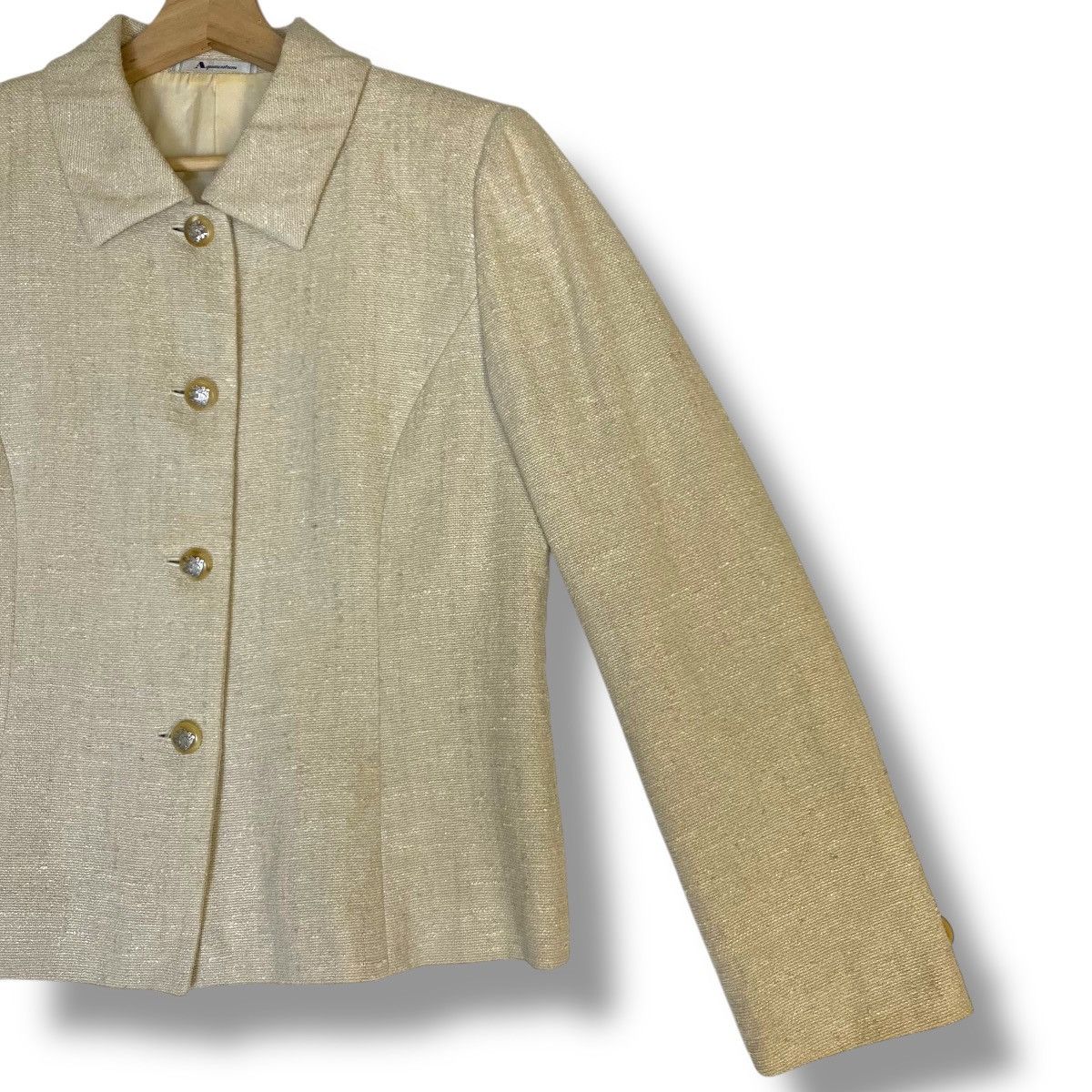 Aquascutum Aquascutum Tweed Linen Blazer Size M / US 6-8 / IT 42-44 - 3 Thumbnail