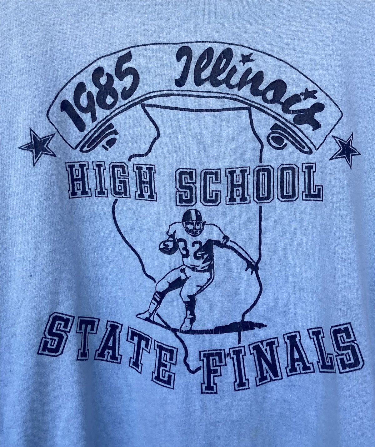 Vintage VTG 80s Illinois High School Longsleeve Shirt Football Tee Size US L / EU 52-54 / 3 - 6 Thumbnail