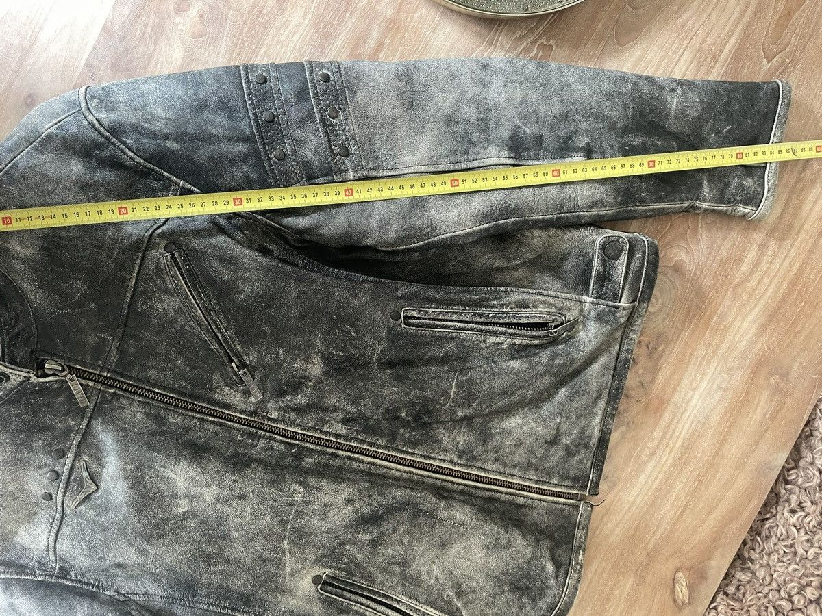 Vintage Distressed Grey Leather Rider Jacket Size US XL / EU 56 / 4 - 8 Thumbnail