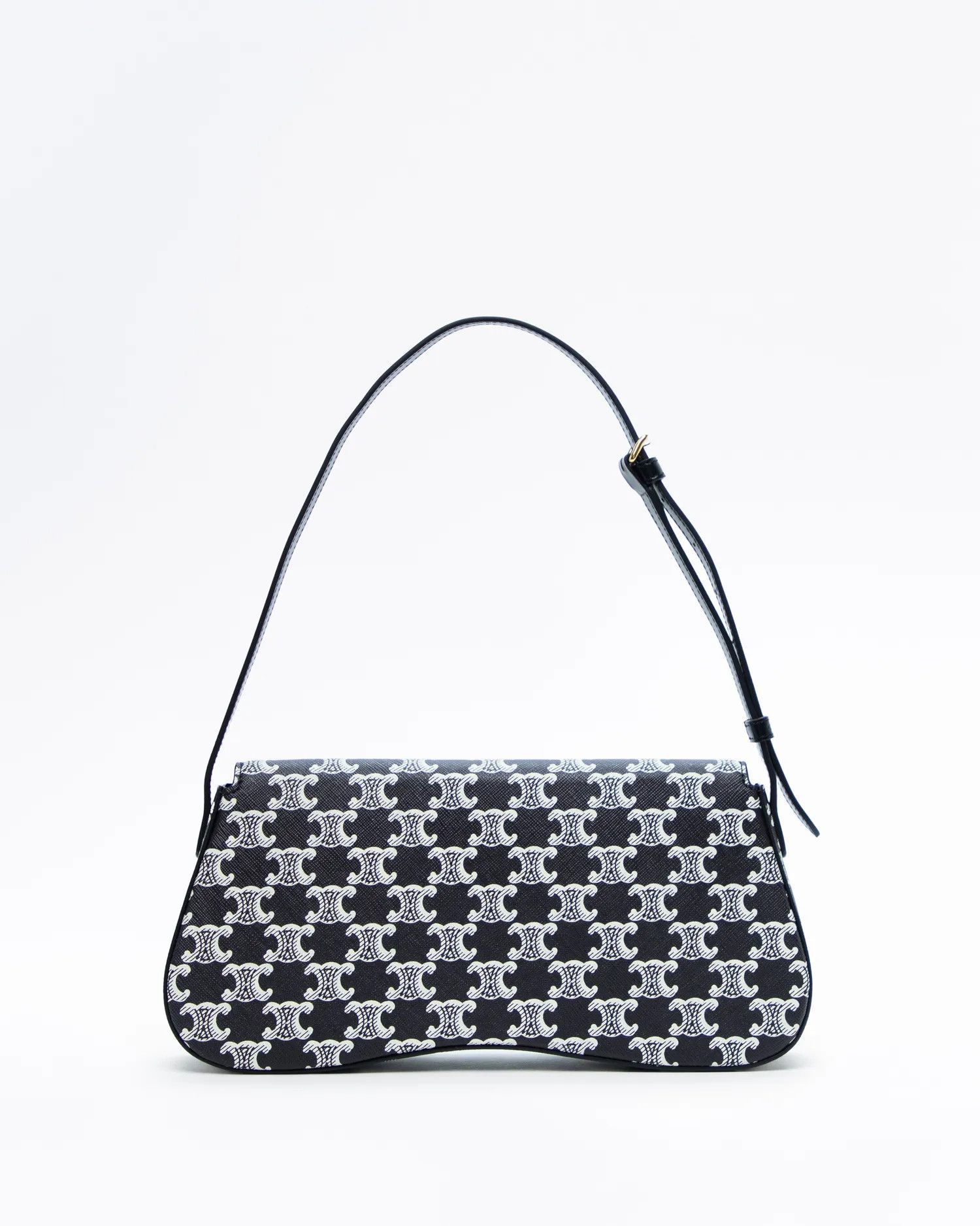 Celine CELINE Lola Triomphe medium black & white coated canvas bag Size ONE SIZE - 5 Thumbnail