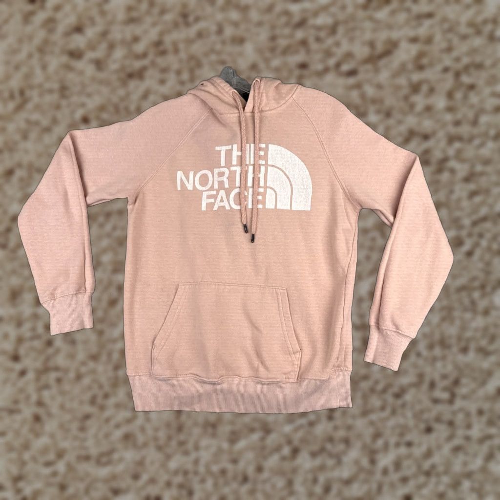 The North Face VINTAGE The North Face Hoodie Womens XS Pink Pullover Crew Neck Solid Logo Pocket Regular Fit - 30 in Chest Girls/Boys? Size XS / US 0-2 / IT 36-38 - 1 Thumbnail