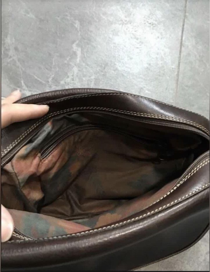 Genuine Leather Vintage Unisex Travertino Italy Full Leather Sling Bag Size ONE SIZE - 9 Thumbnail