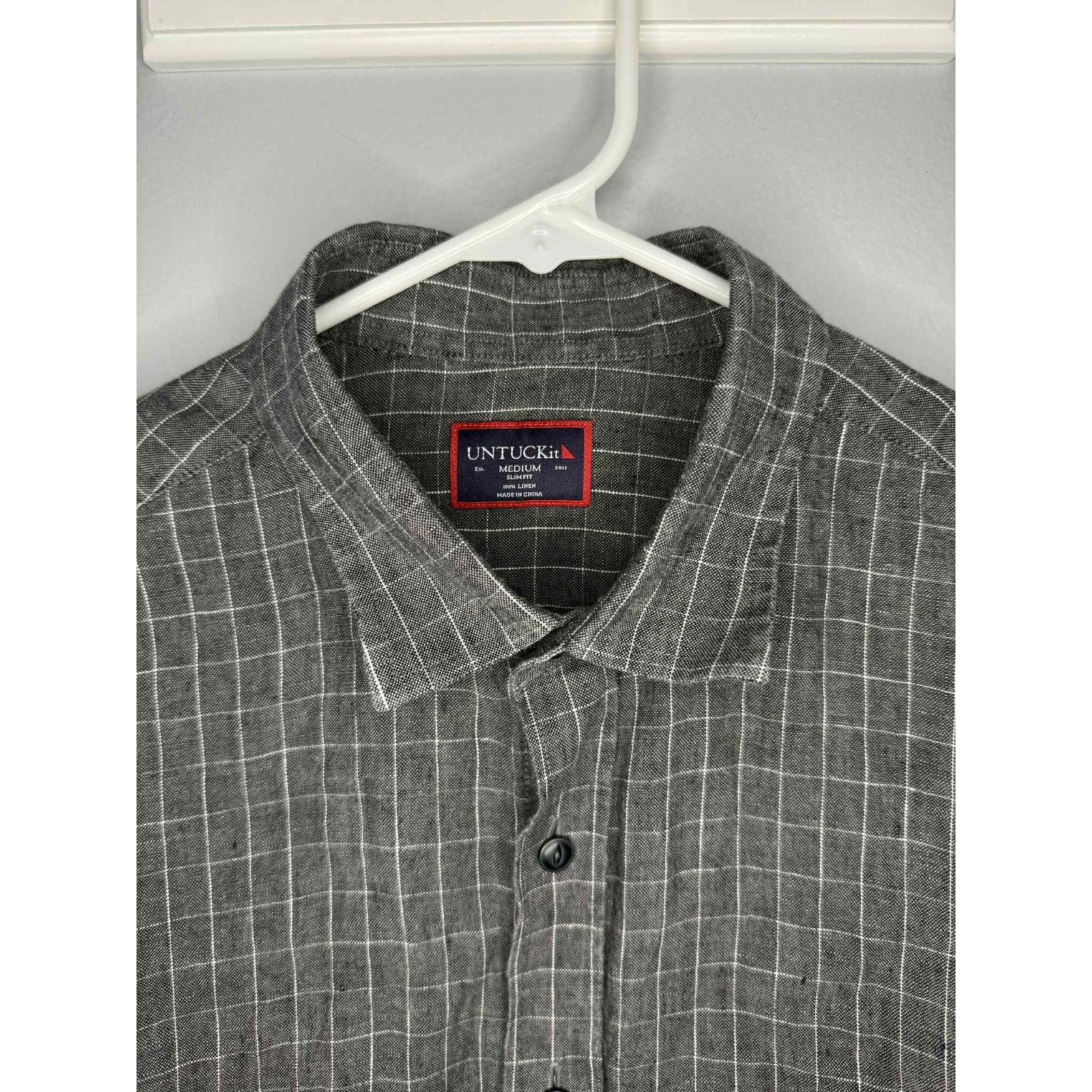 UNTUCKit UNTUCKit Check Slim Fit Long Sleeve Button-Up Shirt Green M Size US M / EU 48-50 / 2 - 7 Thumbnail