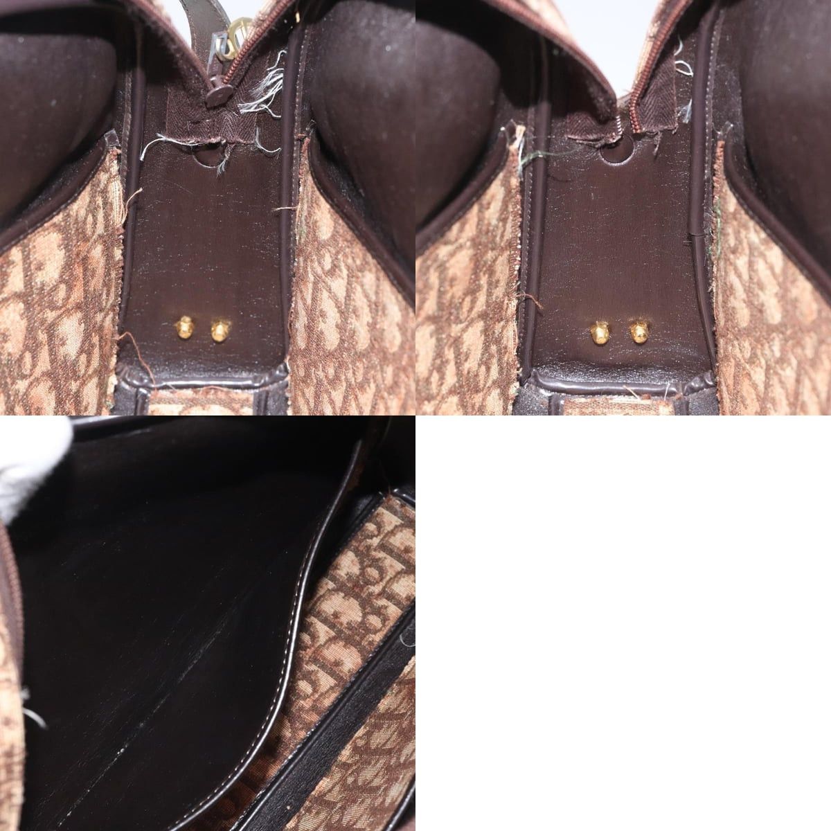 Dior DIOR Trotter Canvas Shoulder Bag Brown Gold Size ONE SIZE - 12 Thumbnail