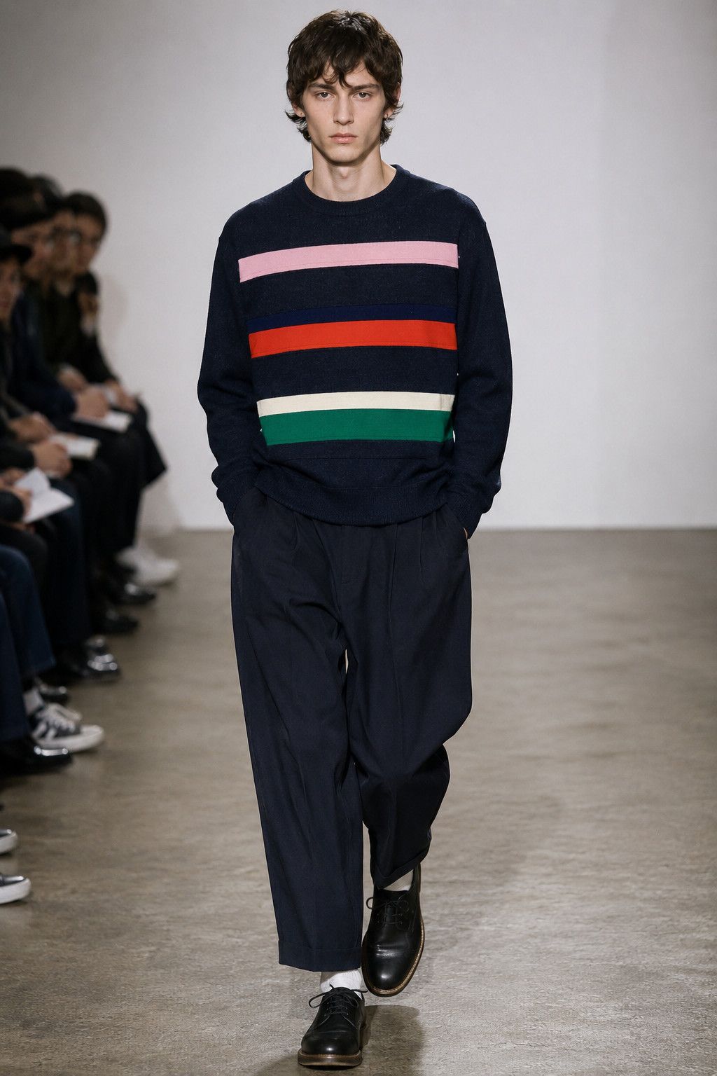 Comme des Garcons 💥 COMME DES GARCONS HOMME AD2001 KNIT STRIPE SWEATER Size US M / EU 48-50 / 2 - 1 Thumbnail