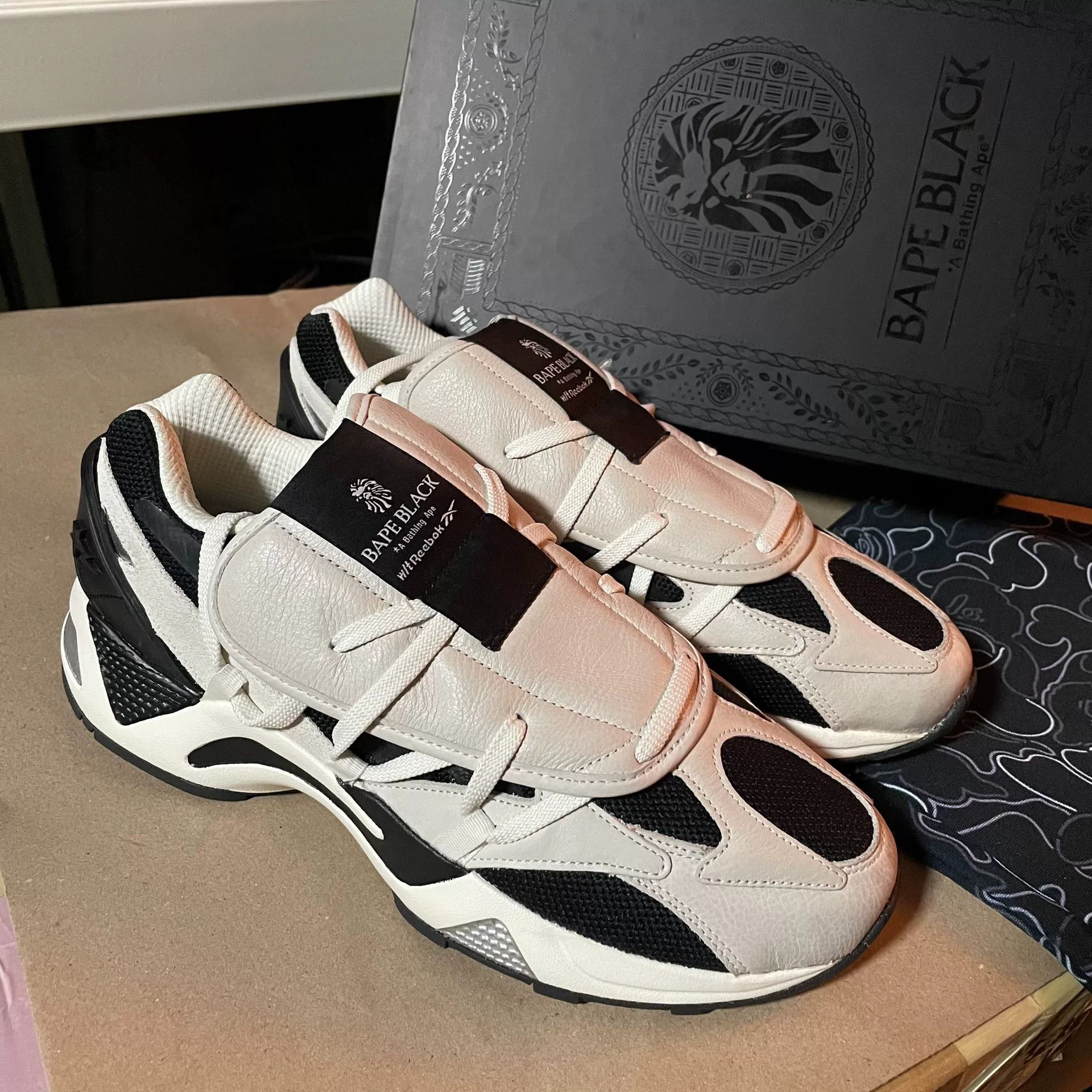 Bape Bape x Reebok Aztrek 96 Black Size US 9 / EU 42 - 1 Thumbnail